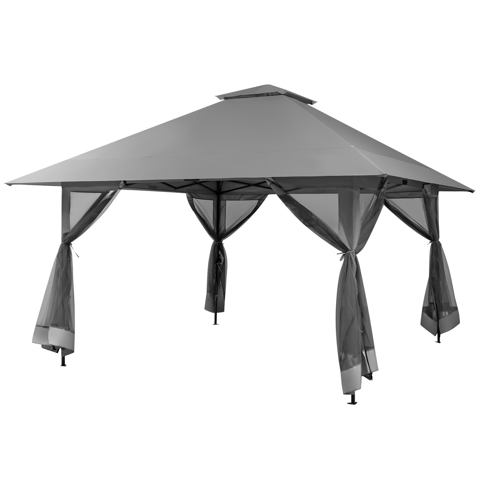 COSTWAY Faltpavillon 4x4m Pop-Up Pavillon, mit günstig online kaufen