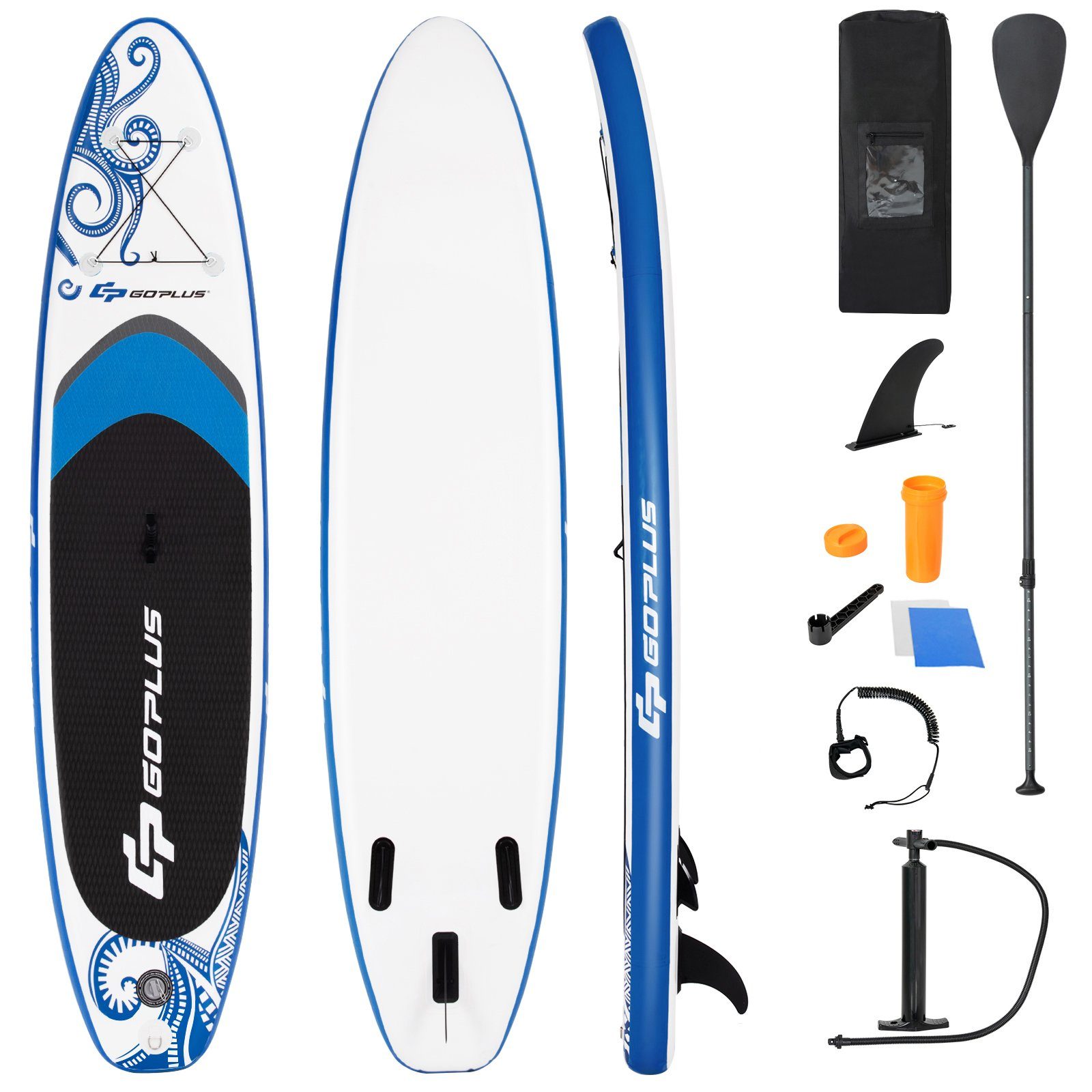 COSTWAY SUP-Board Stand Up Paddle Board, 325cm bis 150kg, mit Pumpe