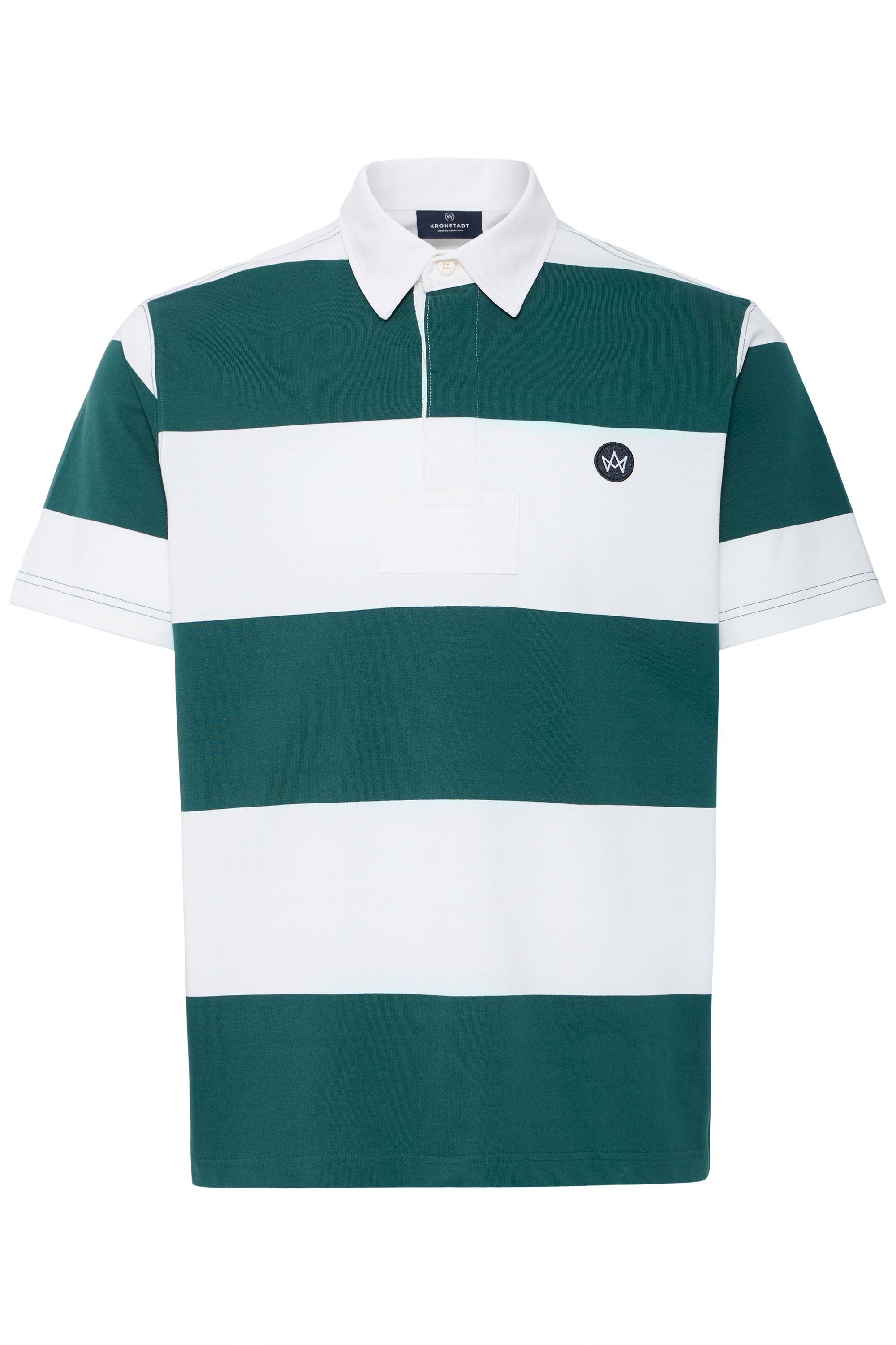 Kronstadt Poloshirt KSGrimmon Gestreiftes Poloshirt mit verdeckter Knopfleiste