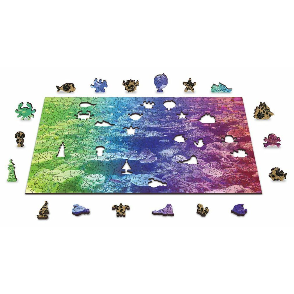 Wooden City Puzzle Holzpuzzle Coral Reef 2in1, 400 Teile ECO, Puzzleteile