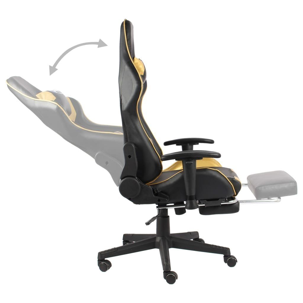 Bürostuhl PVC mit Gaming-Stuhl Golden vidaXL Fußstütze Drehbar