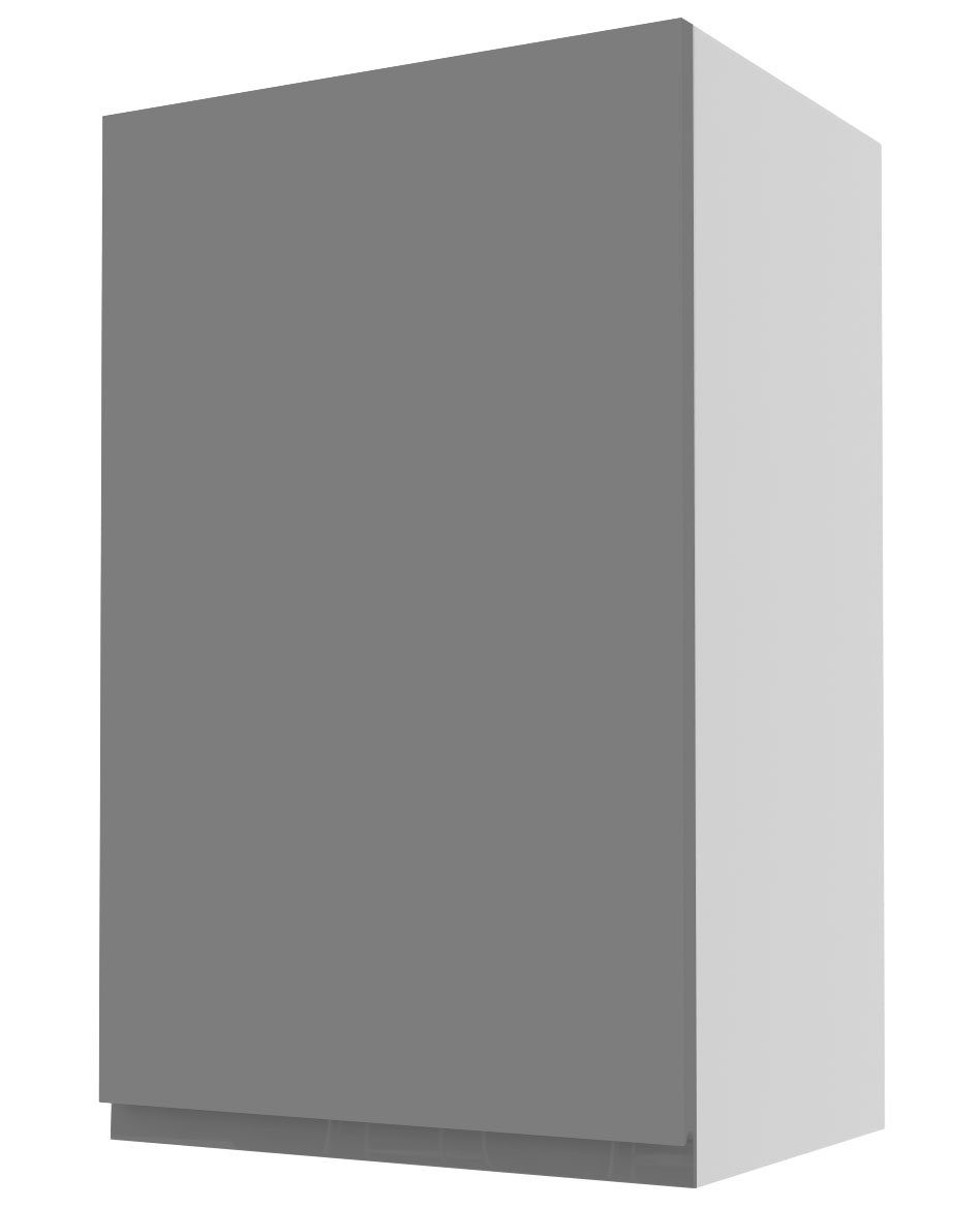Feldmann-Wohnen Klapphängeschrank Avellino 45cm Front- und Korpusfarbe wählbar grifflos, 1-türig stone grey Acryl matt