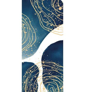 MyMaxxi Dekorationsfolie Türtapete Flecken blau gold Türbild Türaufkleber Folie