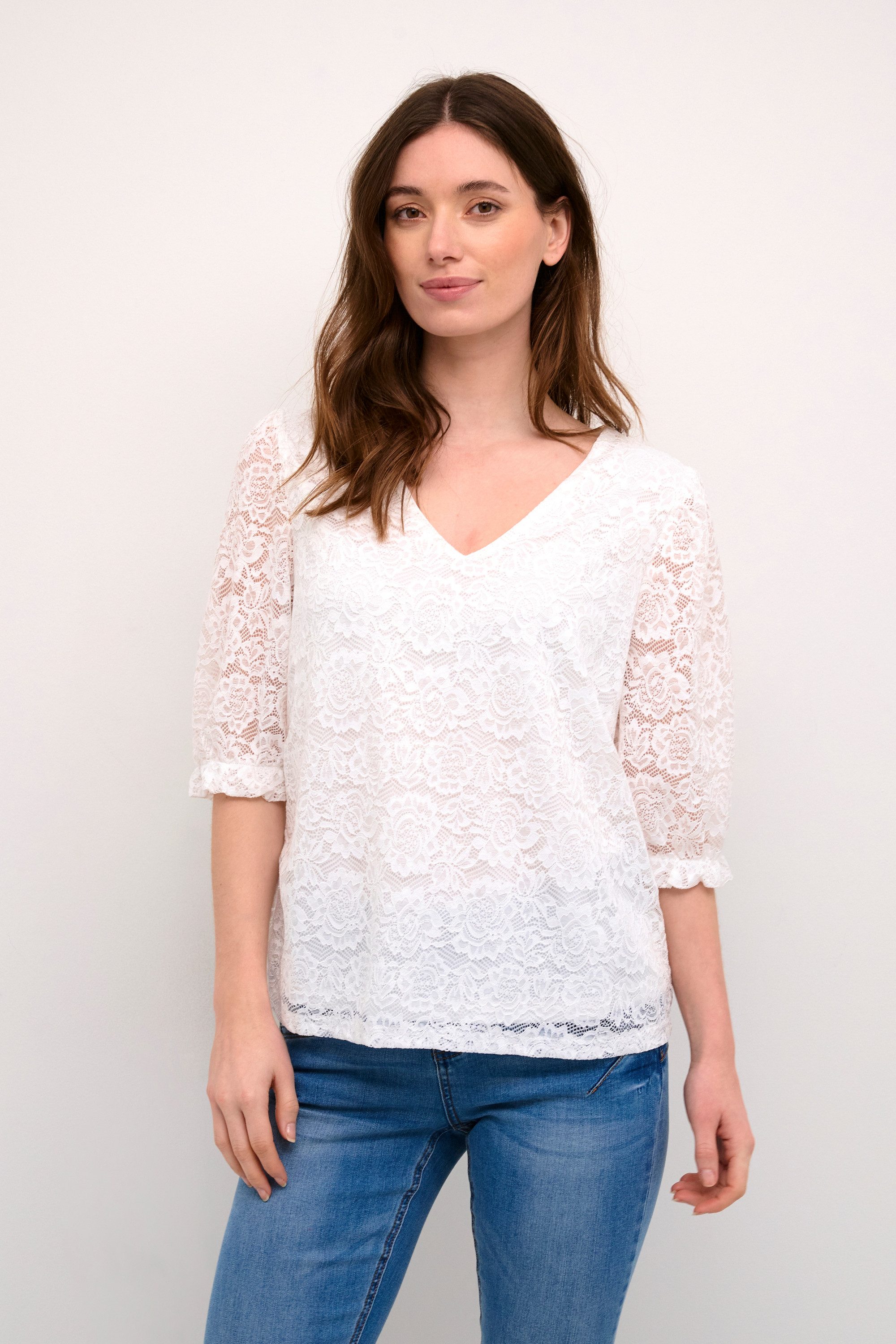 Cream Kurzarmbluse Kurzarm-Bluse CRPuka