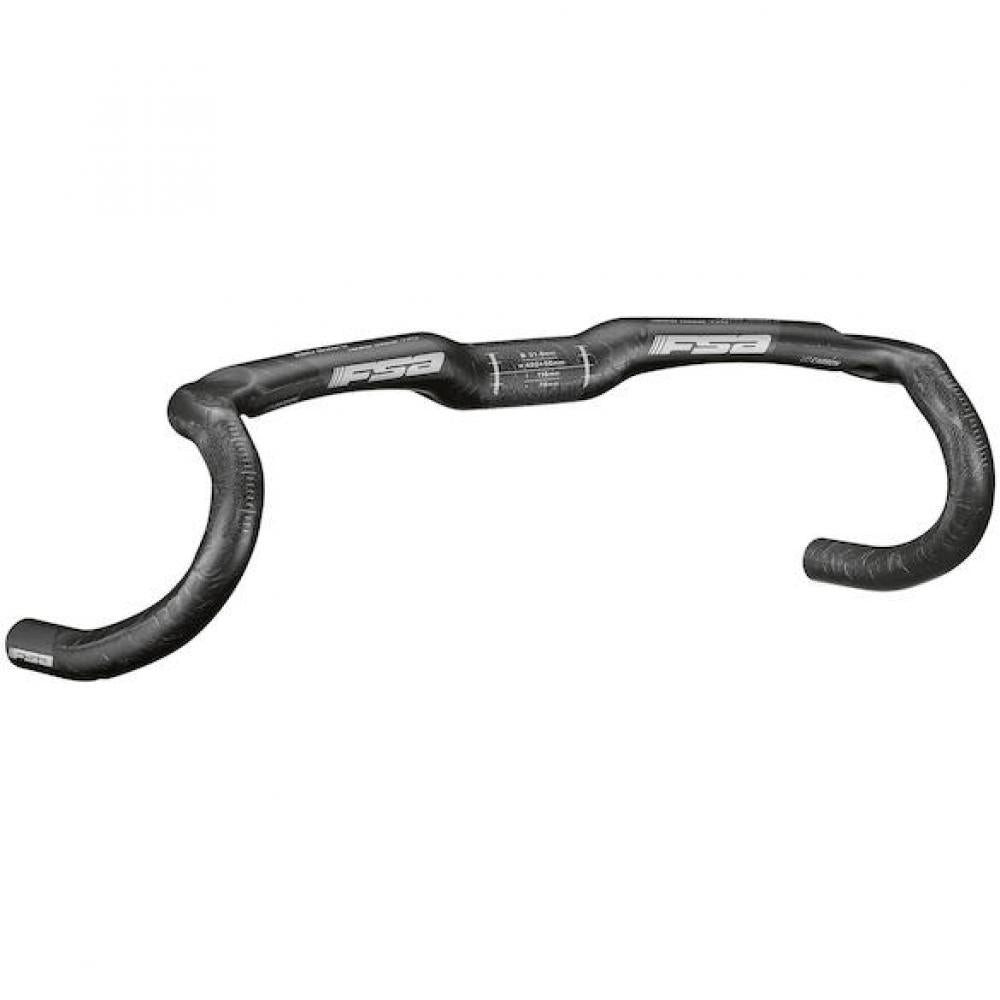 FSA Fahrradlenker FSA Lenker AGX K-Wing 31,8 x 400 mm Schwarz - ergonomischer Carbon-Gra
