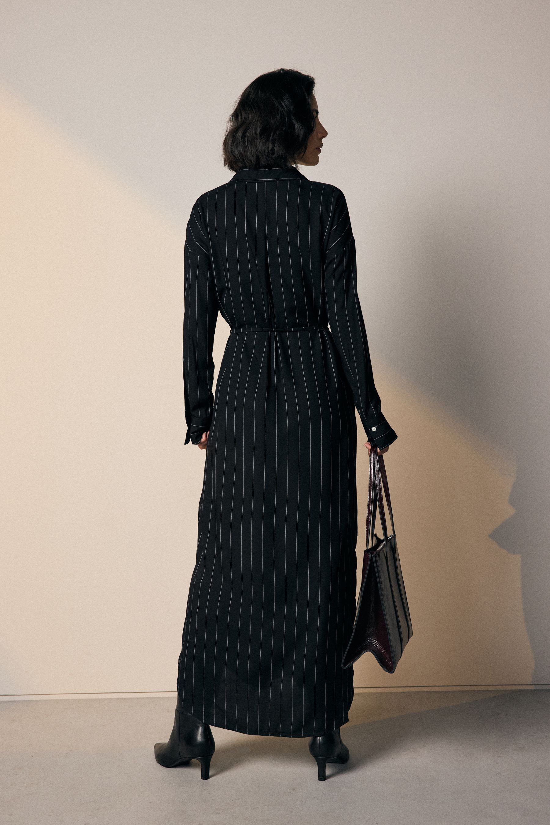 Next Hemdblusenkleid Hemdkleid mit langen Ärmeln und Taillenband (1-tlg) günstig online kaufen