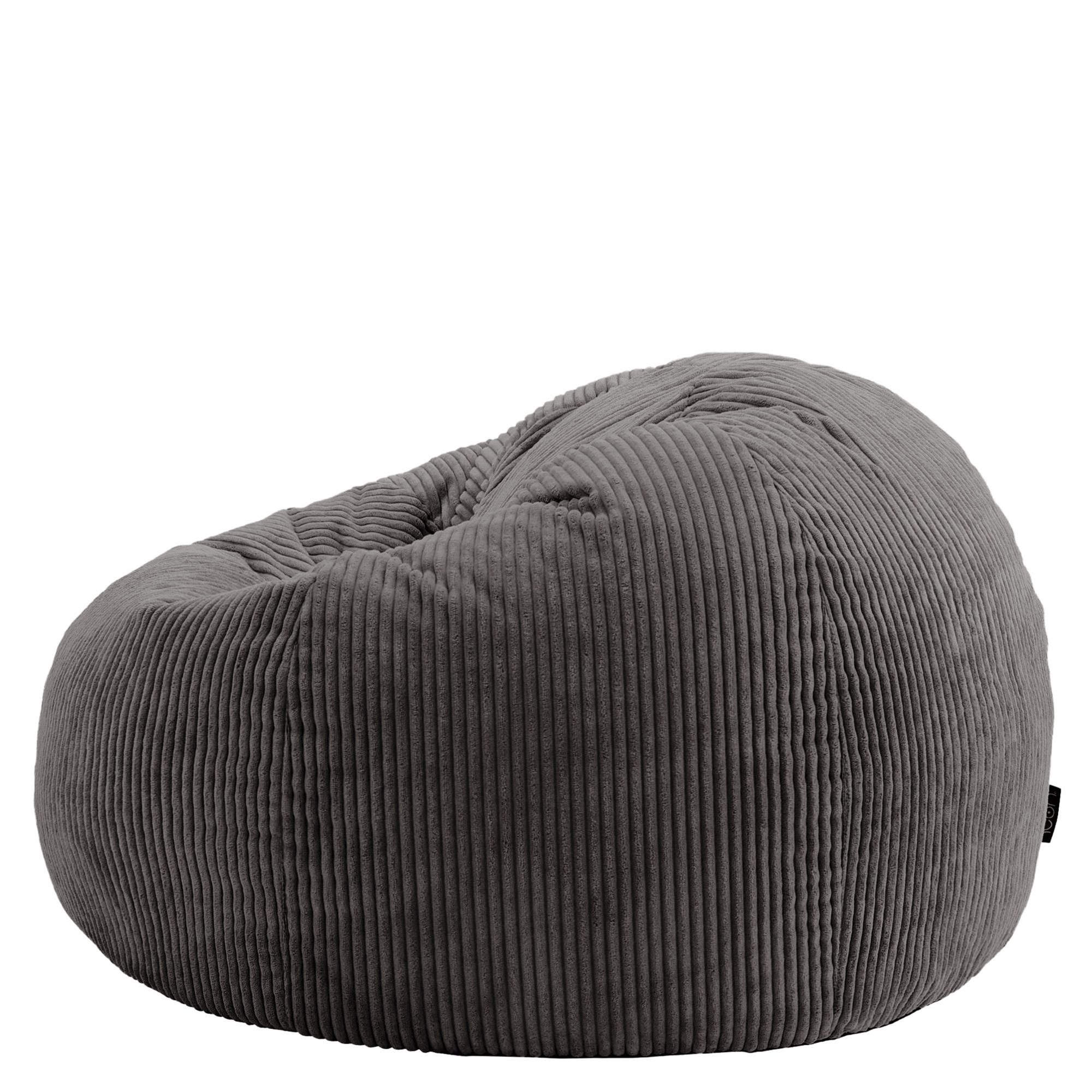 icon Sitzsack Sitzsack Erwachsene aus Cord flauschig „Kingston“, 85x50cm, Made in Germany, für Erwachsene & Kinder, mit Füllung – Bild 5 von 5