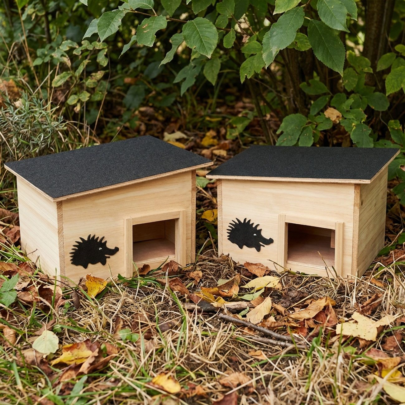shop'n smile ideoon Igelhaus Holz-Bausatz mit Labyrintheingang: Wetterfestes Winterquartier basteln
