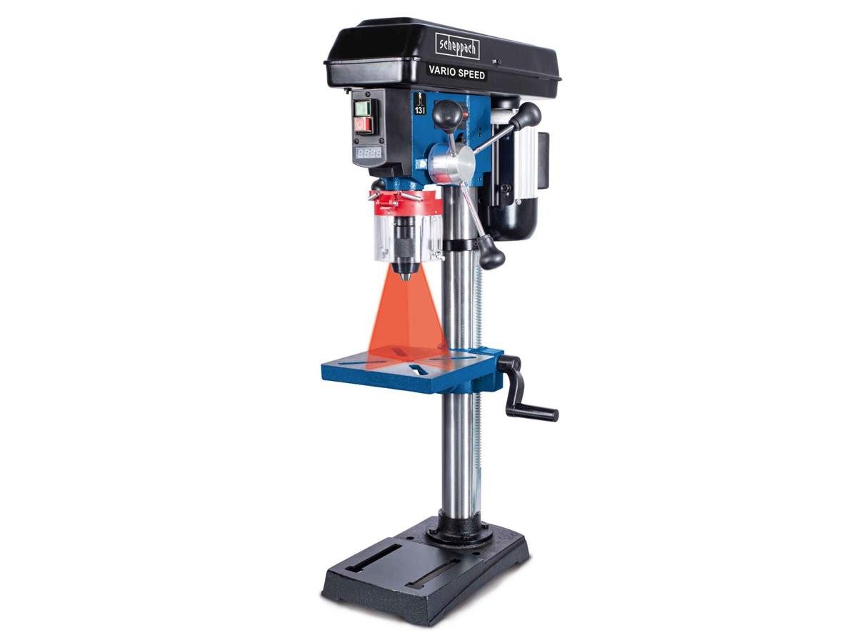 Scheppach Säulenbohrmaschine DP19VARIO, 230V V, max. 2580 U/min, 550W, Stufenlose Drehzahlregulierung von 440 bis 2580 min-1