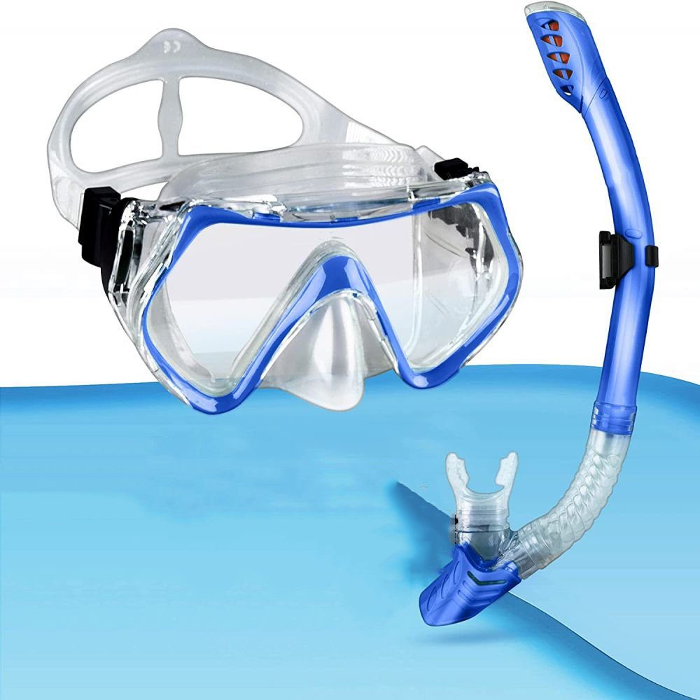 GelldG Taucherbrille Schnorchelset Erwachsene Taucherbrille Anti-Leck &  Anti-Fog Tauchmaske