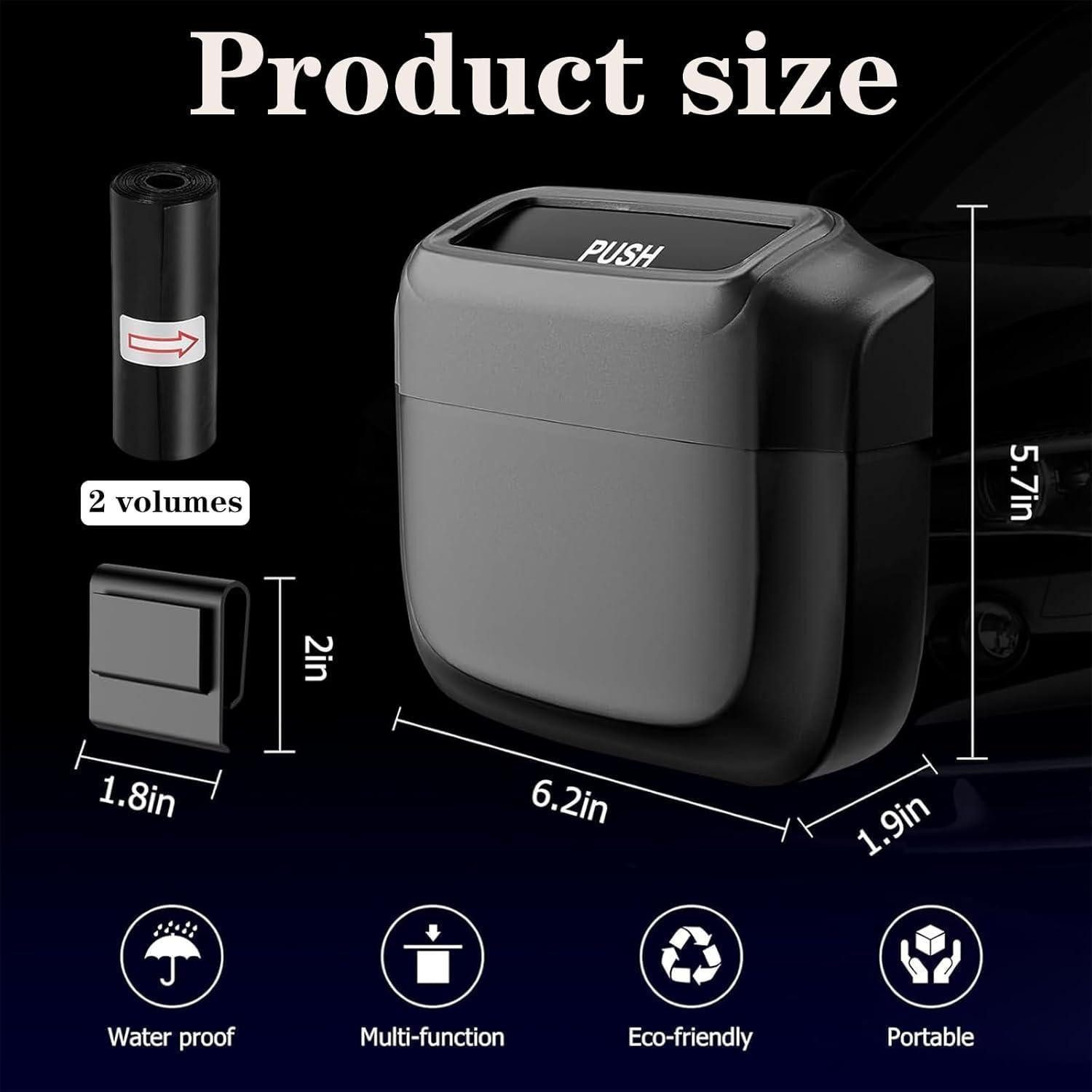 LuxusKollektion Mülleimer Auto Mülleimer Mini mit Deckel auslaufsicher hängend inkl Beutel