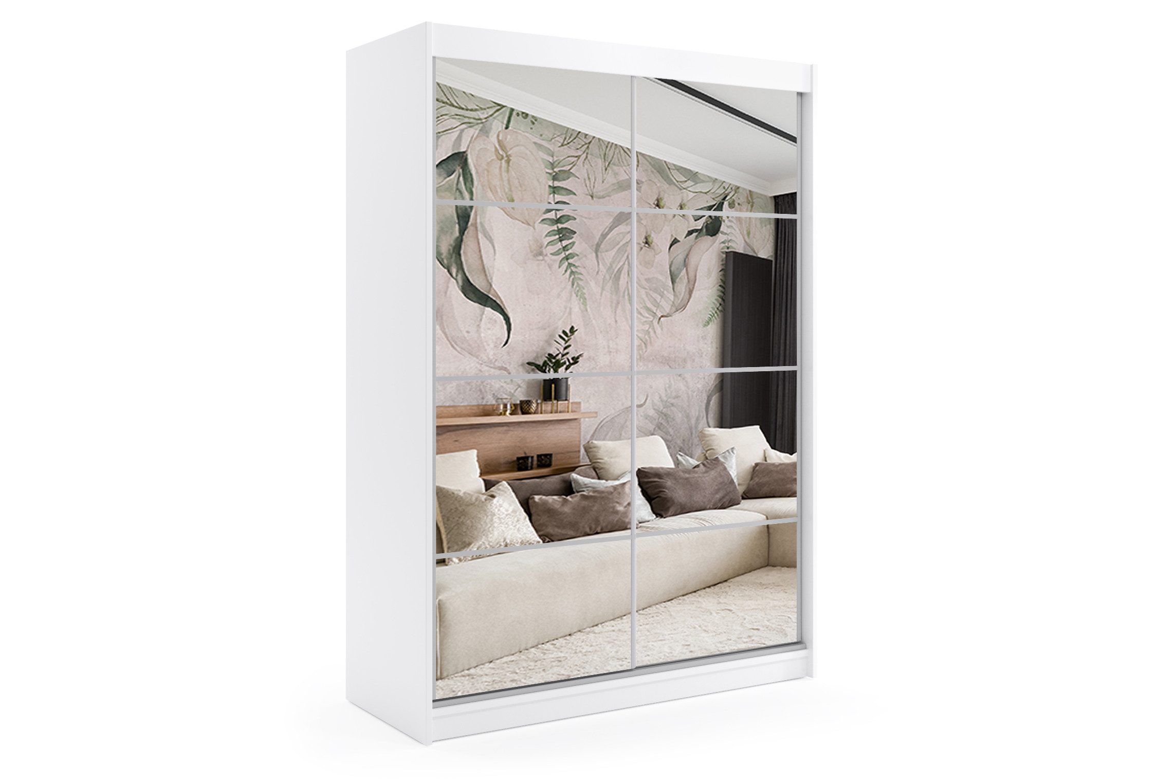 ALTDECOR Schiebetürenschrank VIVI 2 (Kleiderschrank Aluminium-Leisten, günstig online kaufen