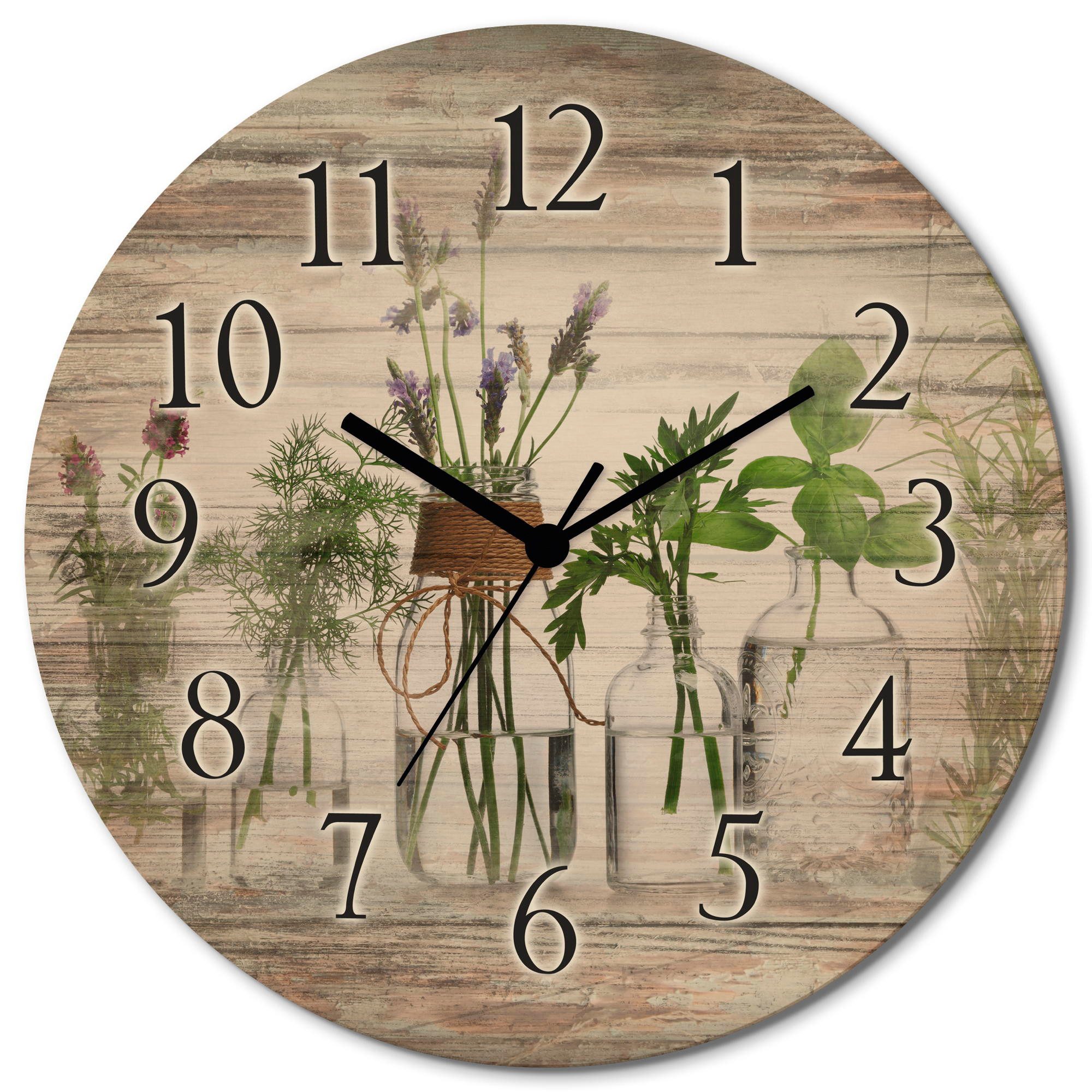 Artland Wanduhr Öle mit Kräutern (wahlweise mit Quarz- oder Funkuhrwerk, la günstig online kaufen