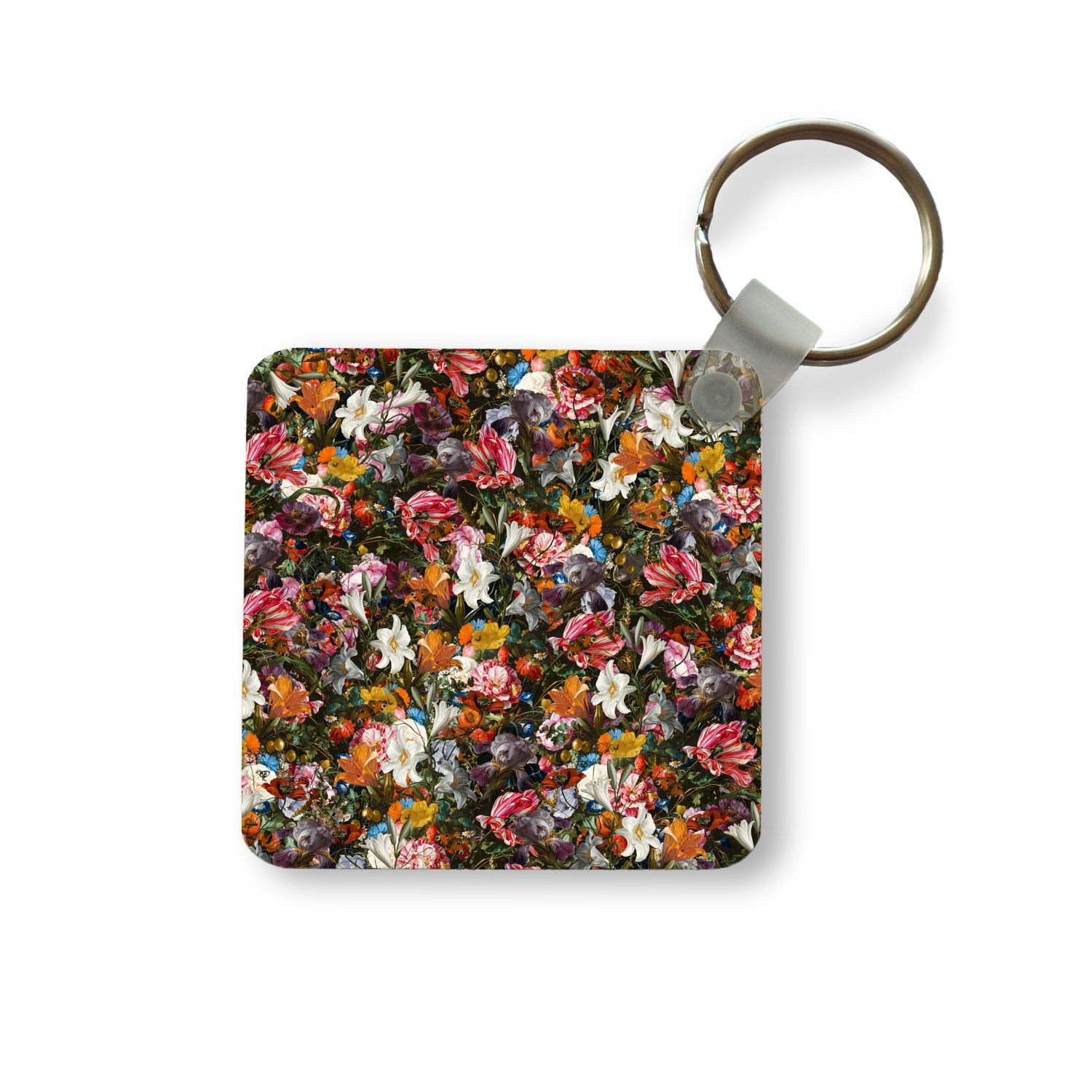 Schlüsselanhänger Blumen - Schmetterling - Design - Kunst - Abstrakt - Malerei - Alte Me