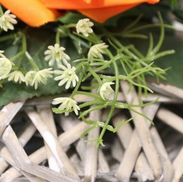 Gestecke Herz Deko Dekoherz hängend Muttertag Grabgestecke für Friedhof 769 Rose künstlich, PassionMade, Höhe 8 cm, Dekoherz Herz