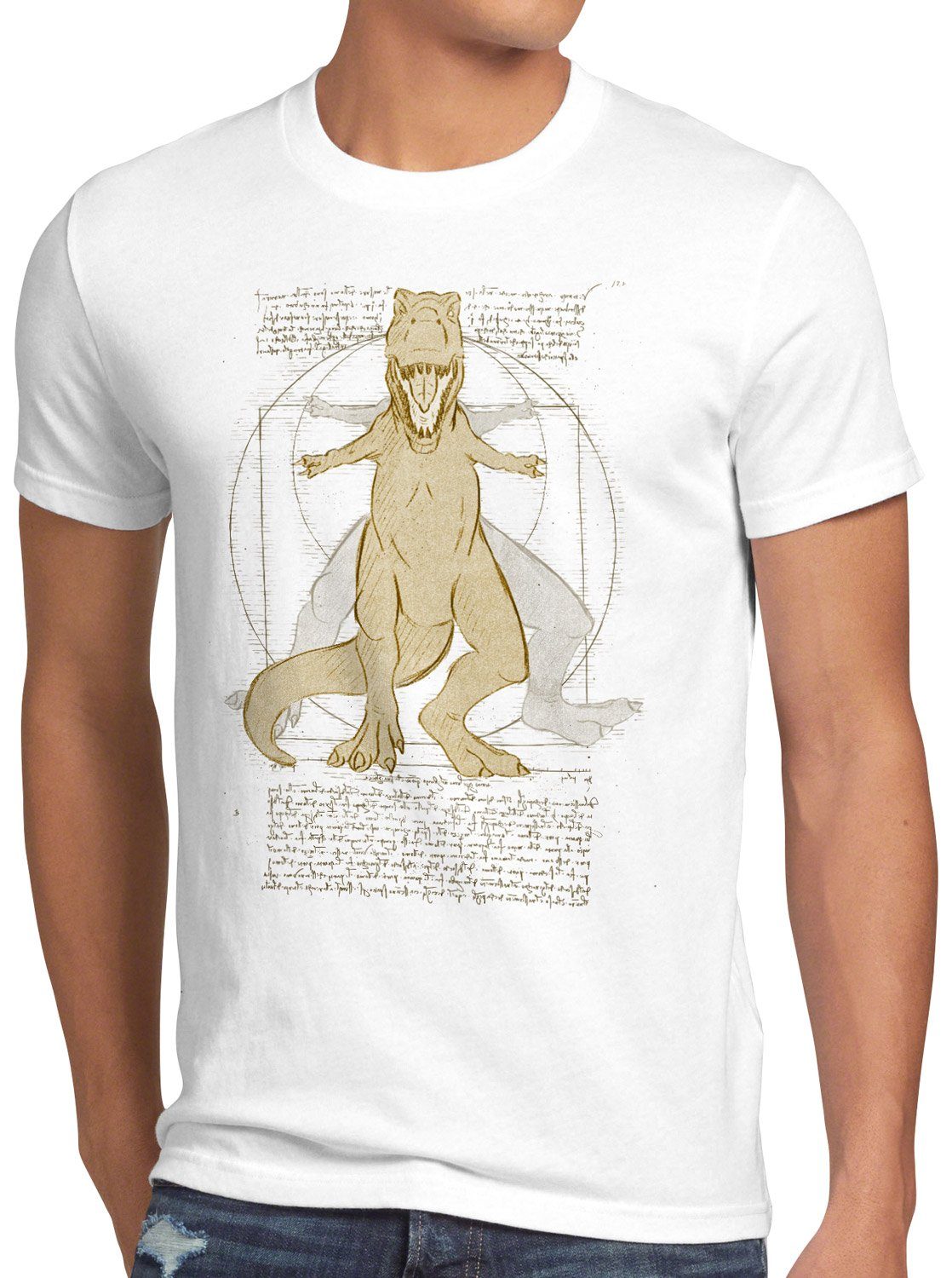 style3 T-Shirt Vitruvianischer T-Rex tyrannosaurus dinosaurier günstig online kaufen