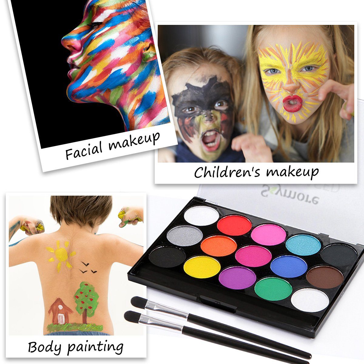 NASUM Make-up Palette Children's Make-up for Creative Face Painting, especially compatible make-up for children