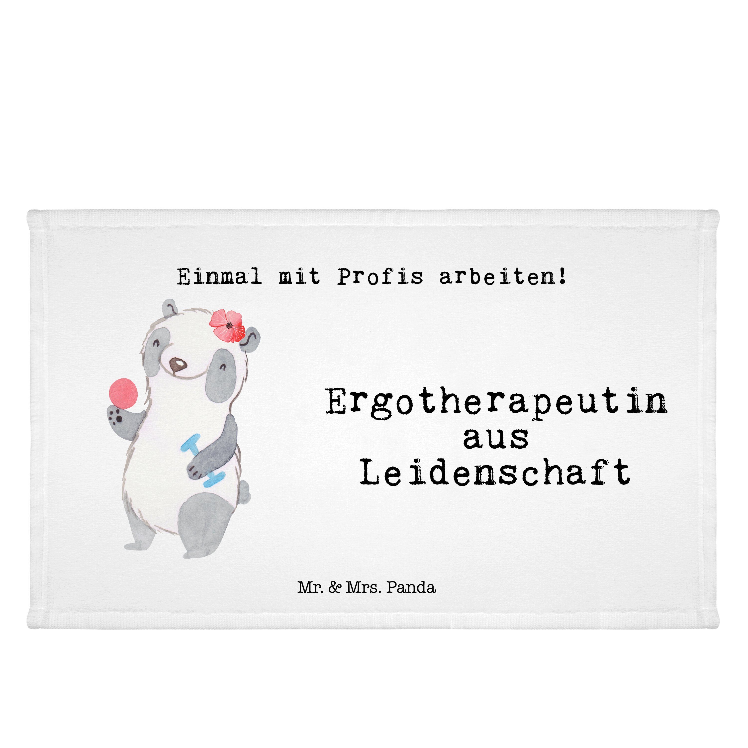 Mr. & Mrs. Panda Handtuch Ergotherapeutin aus Leidenschaft - Weiß - Geschenk, Sport Handtuch, B, (1-St)