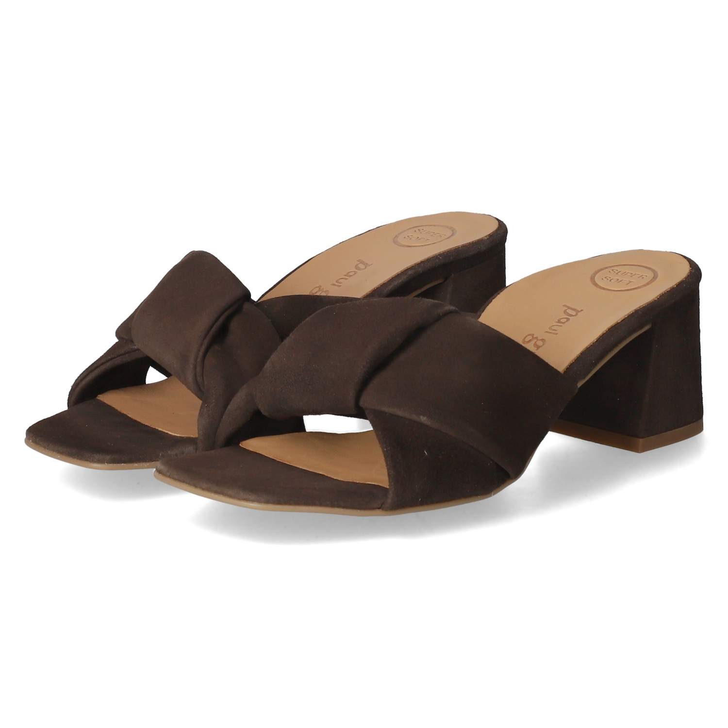 Paul Green Paul Green 6127-109 Damen Rauleder braun Pantolette günstig online kaufen
