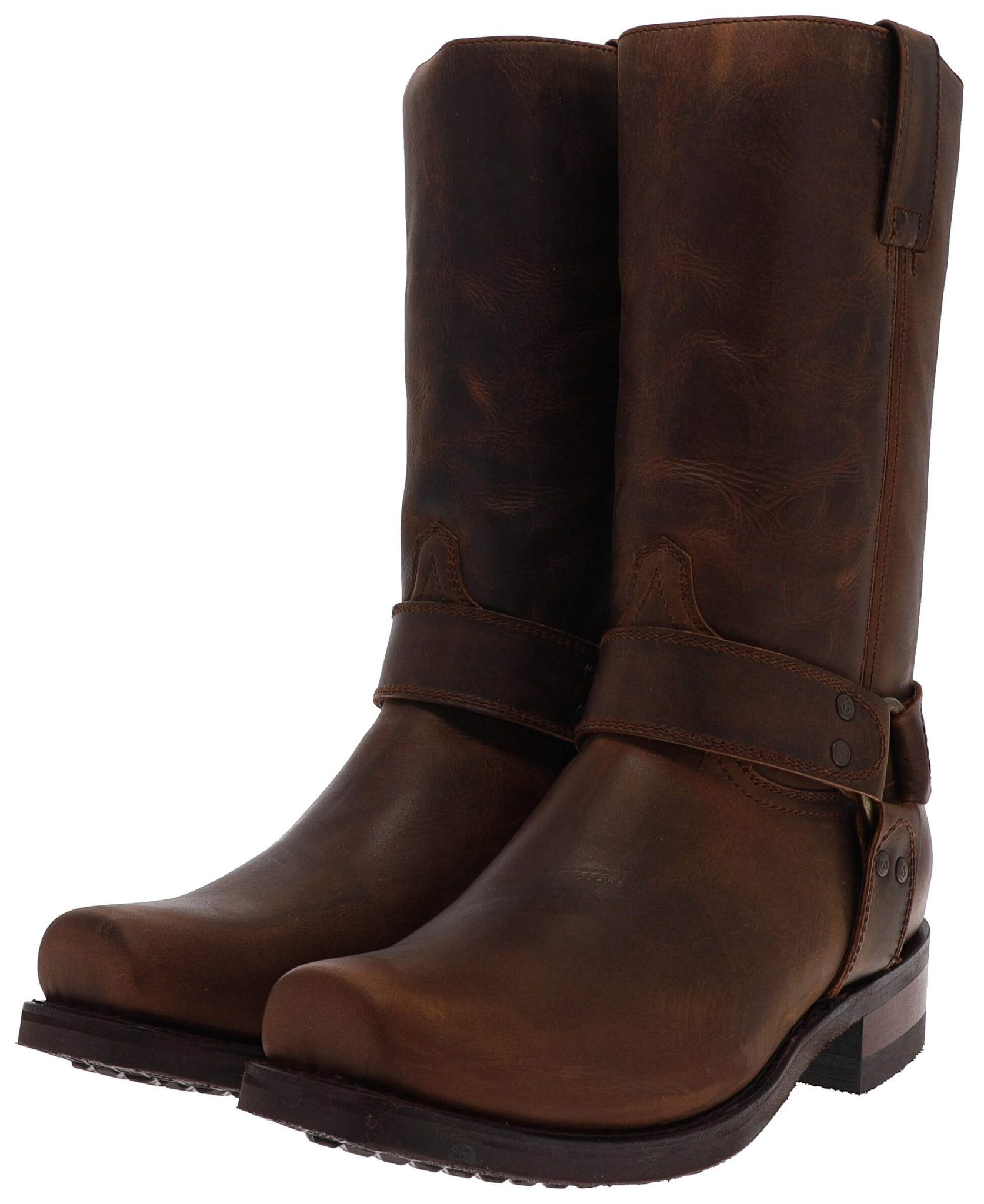 Sendra Boots BLUES 9809 Braun Bikerboots Rahmengenäht Unisex Bikerstiefel, günstig online kaufen
