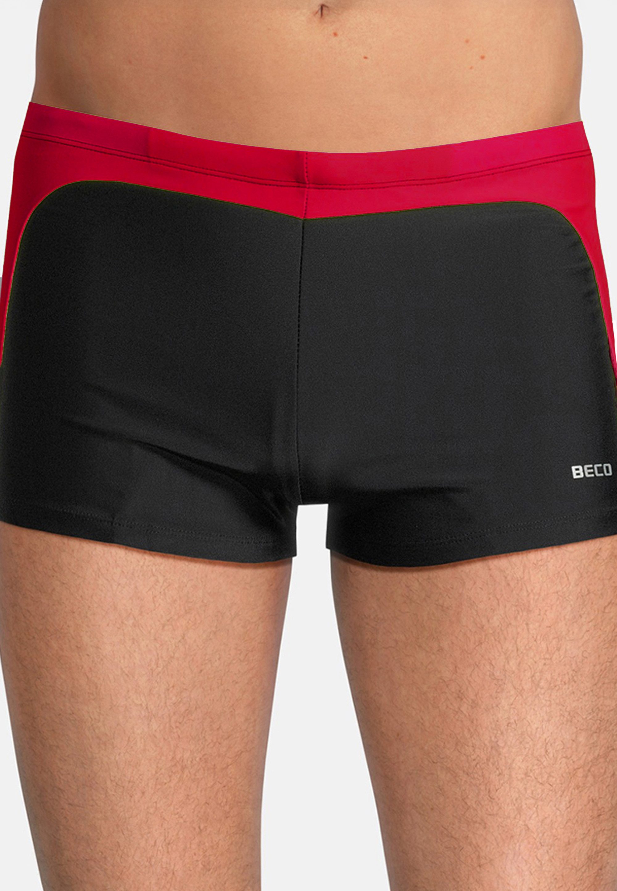 Beco Beermann Badeshorts Square Leg Badehose "Side Flash" (1-St) mit starkem sportlichem Akzent