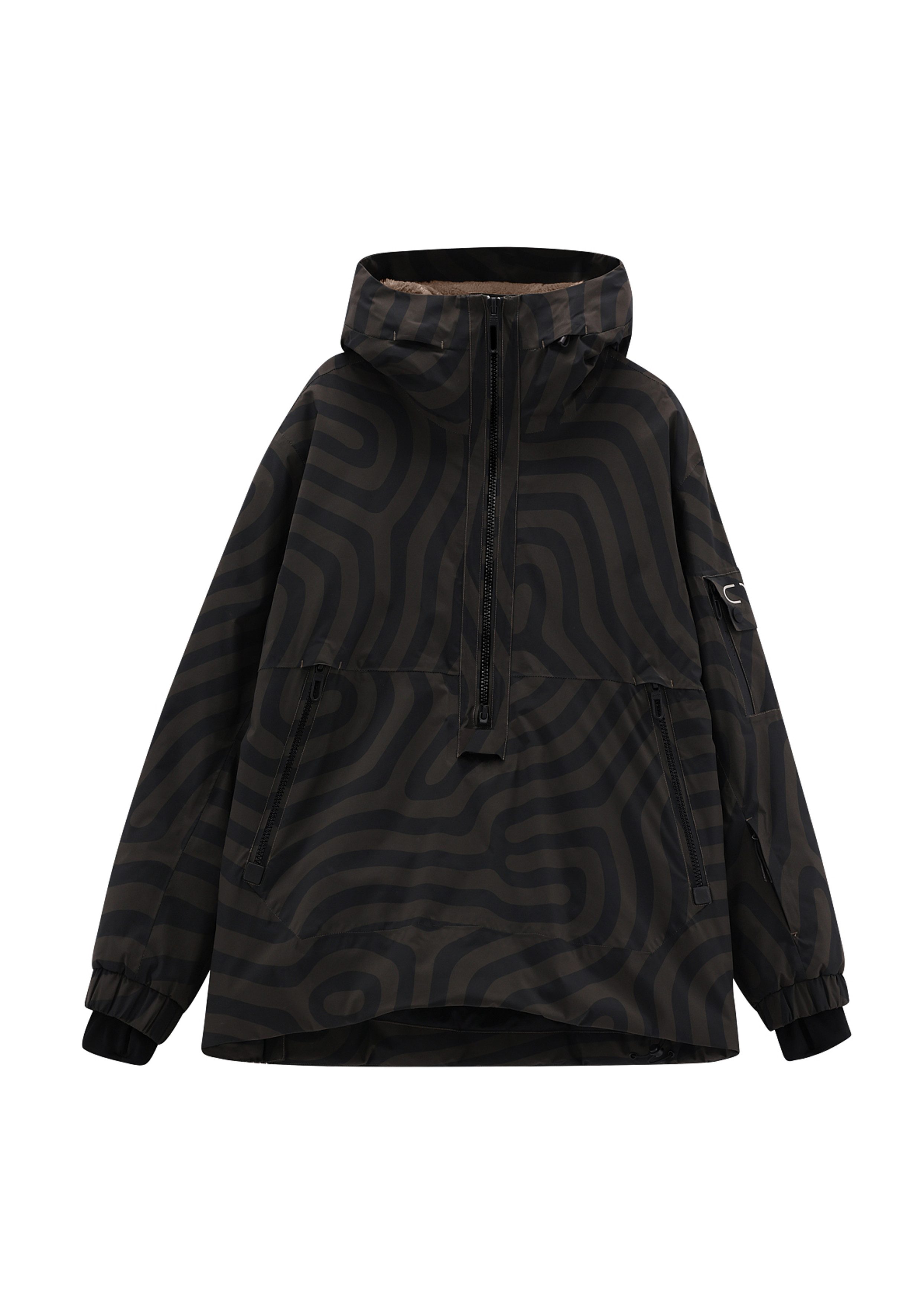 CMP Winterjacke mit Reißverschlusstaschen, po-bedeckende Länge