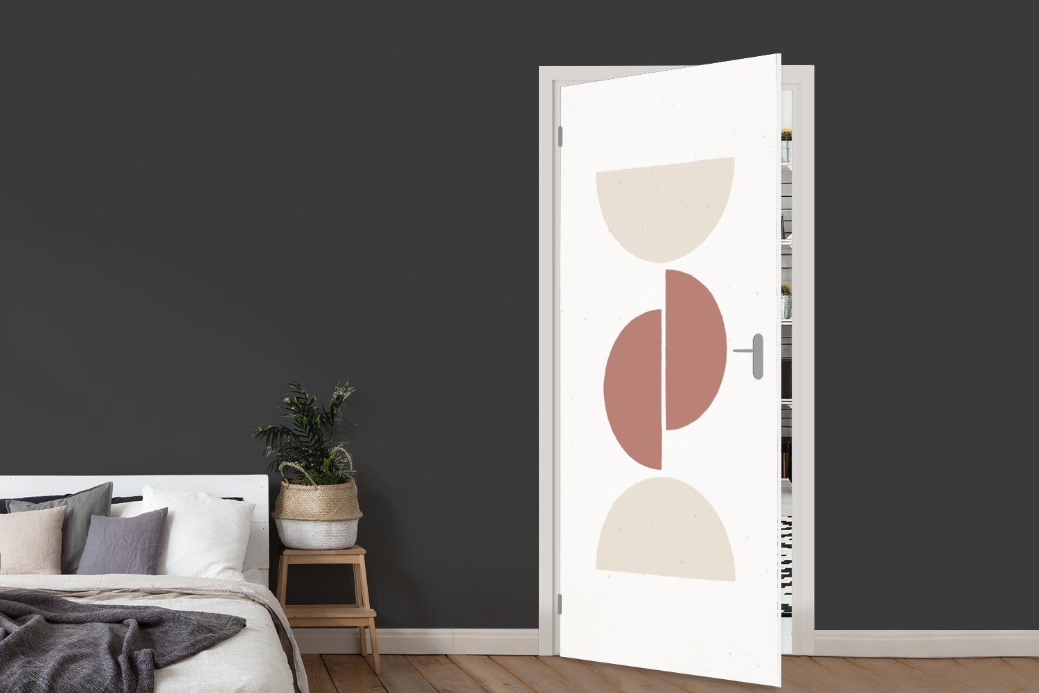 MuchoWow Türtapete Pastell - Tür, Minimalismus 75x205 St), Matt, Gestaltung, cm für (1 Fototapete bedruckt, - Türaufkleber