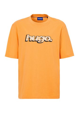 HUGO Blue Marškinėliai Nugibol su großem Logodru...