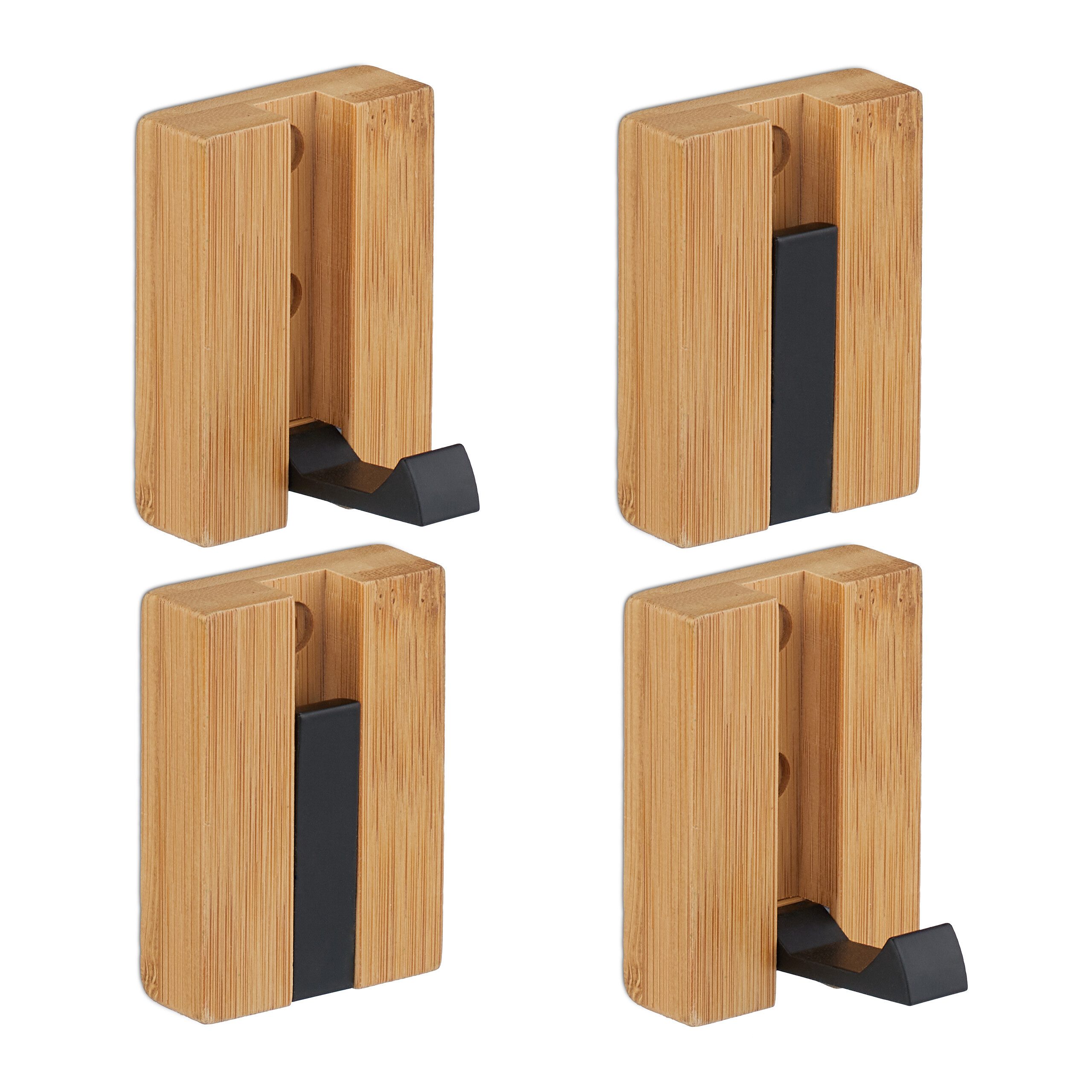 relaxdays Wandhaken Garderobenhaken Set klappbar, (4-St., 4er Set), 4er Pac günstig online kaufen