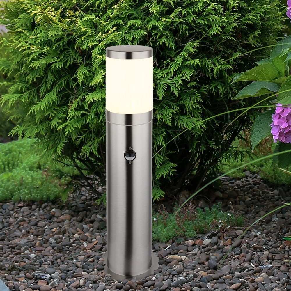 Gartenlampe Edelstahl Stehleuchte Leuchtmittel inklusive, Außenlampe nicht Sensor IP44 Wegeleuchte Pollerleuchte, etc-shop