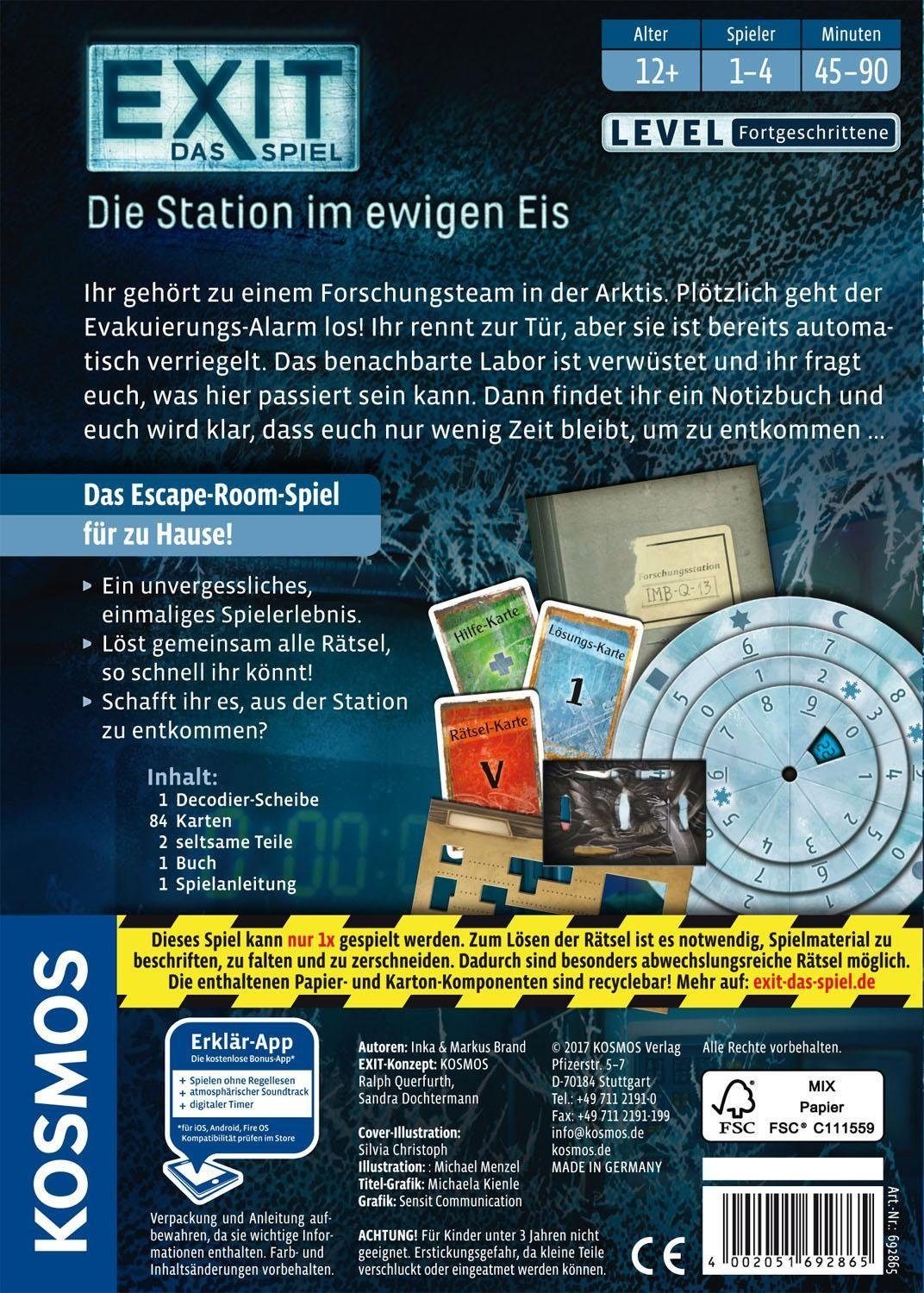 Eis, Das Germany Kosmos im Spiel, Die in Made ewigen Spiel, Exit Station