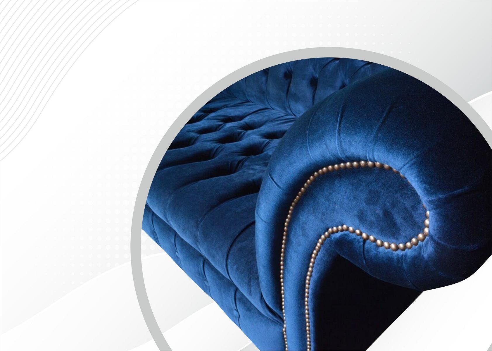 3 Design 225 Chesterfield Couch Sitzer cm JVmoebel Sofa Chesterfield-Sofa,