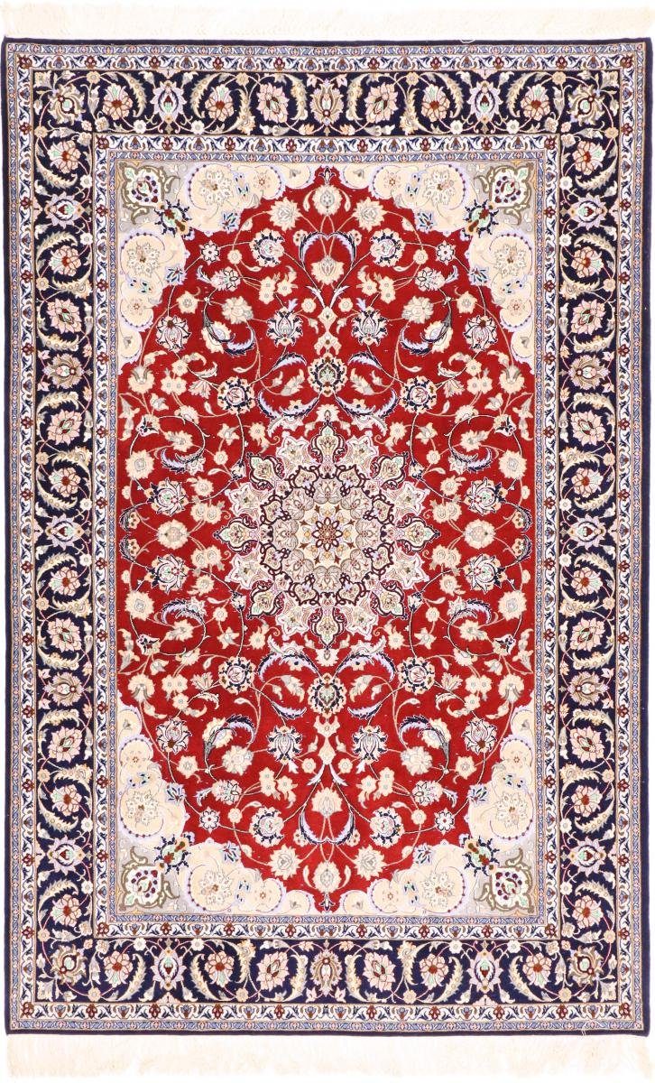 Orientteppich Isfahan Seidenkette 157x242 Handgeknüpfter 6 rechteckig, mm Höhe: Nain Trading, Orientteppich