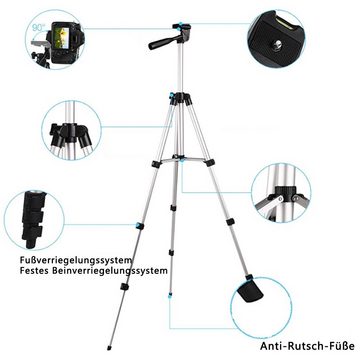 Dekorative Kamera Stativ 102cm Höhe,mit Abnehmbar 3-Wege-Kopf,Leicht und stabil Dreibeinstativ