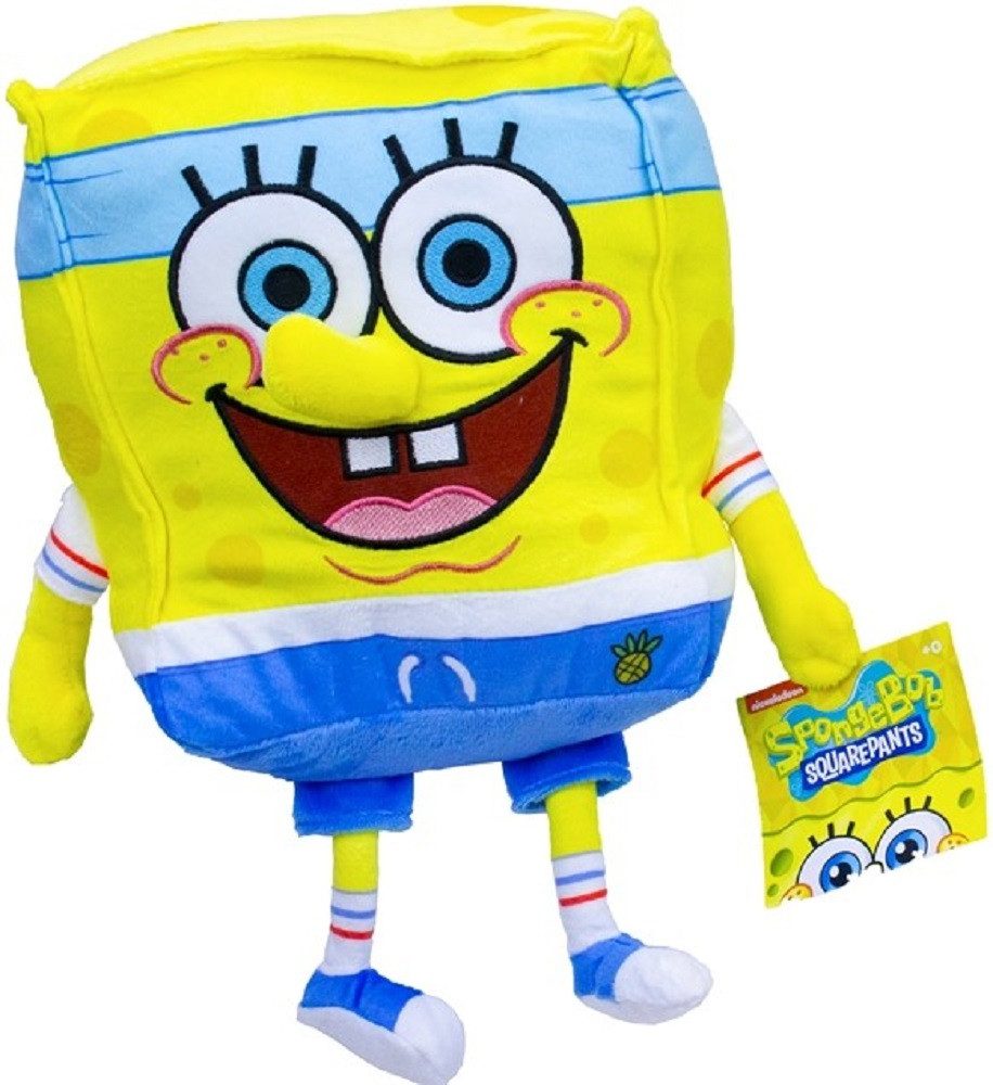 Kuscheltier Sponge Bob Schwammkopf Kuscheltier XXL 30cm Spongebob Plüsch blau