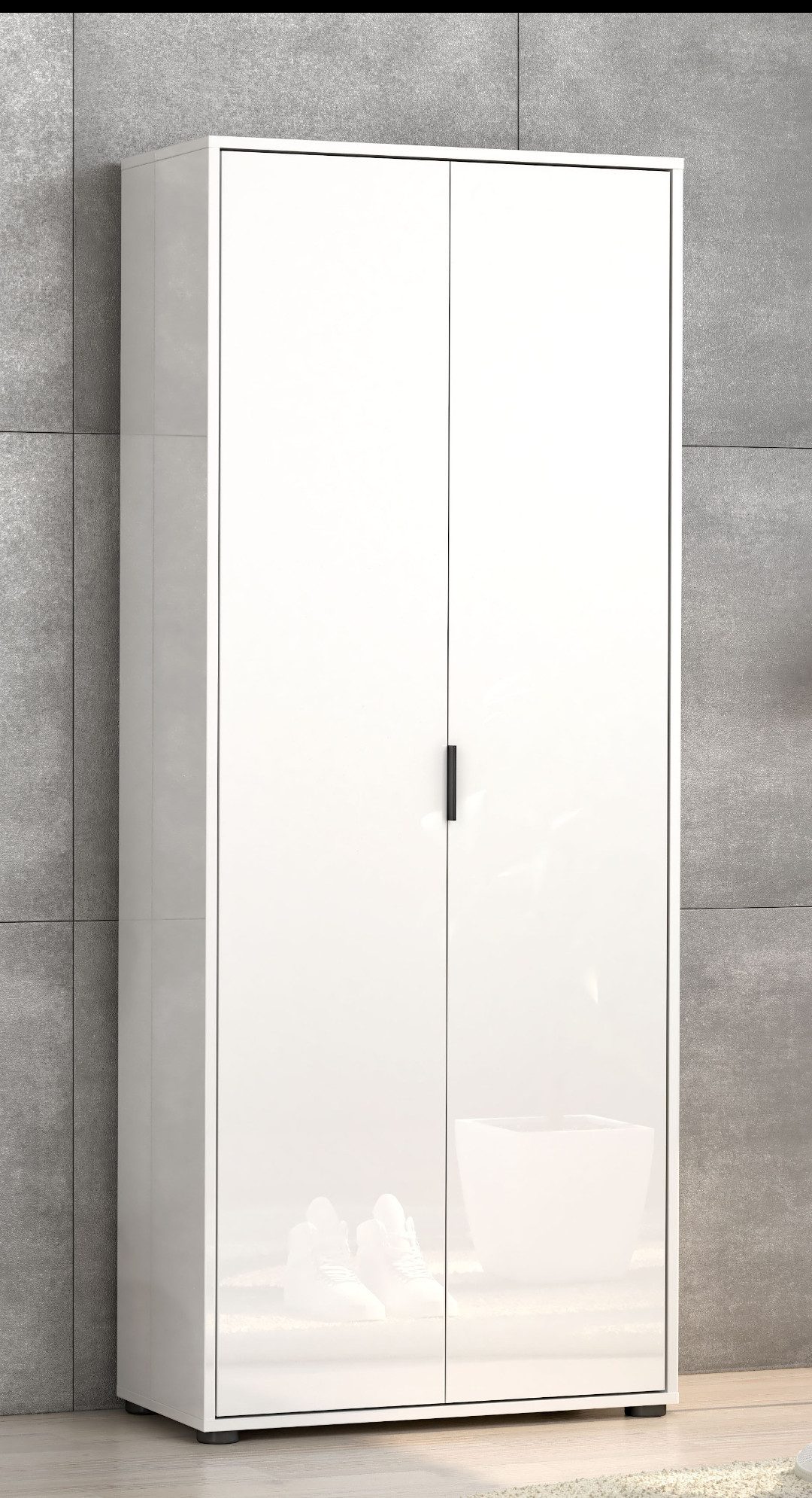 Home affaire Mehrzweckschrank JOLLY, Stauraumschrank, Breite 72,5 cm, Höhe 178 cm (1-St) 2-türiger Schrank, 3 kleine + 1 großer Boden, hochglanz lackiert