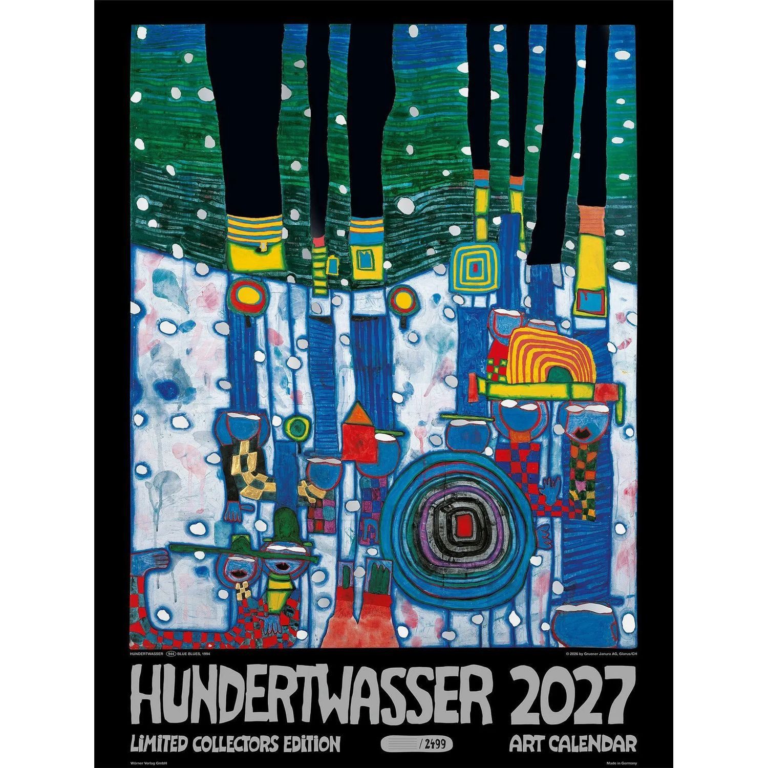 Wörner Kunstkalender Großer Hundertwasser Art Calendar 2027