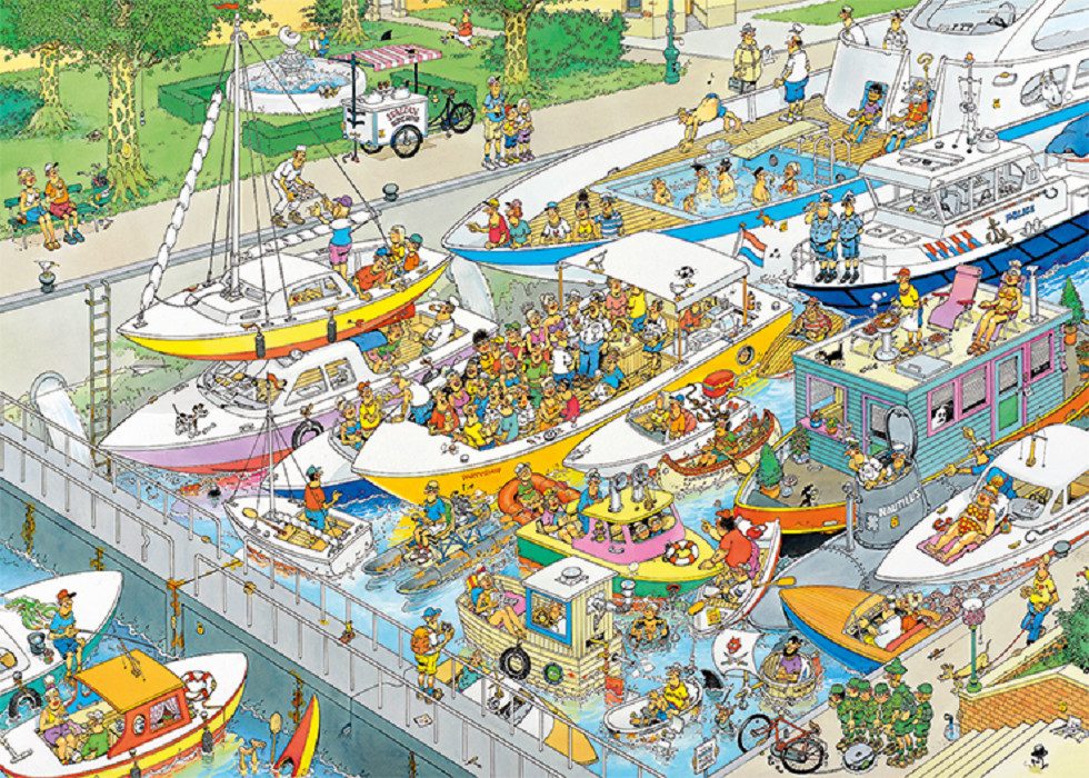 Jan van Haasteren Puzzle Jan van Haasteren Die Schleuse 1000 Teile Puzzle, 1000 Puzzleteile