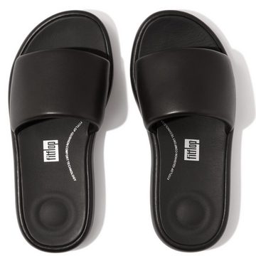 Fitflop IQUSHION D-LUXE PADDED LEATHER SLIDES Pantolette, Sommerschuh, Schlappen mit breiter Bandage