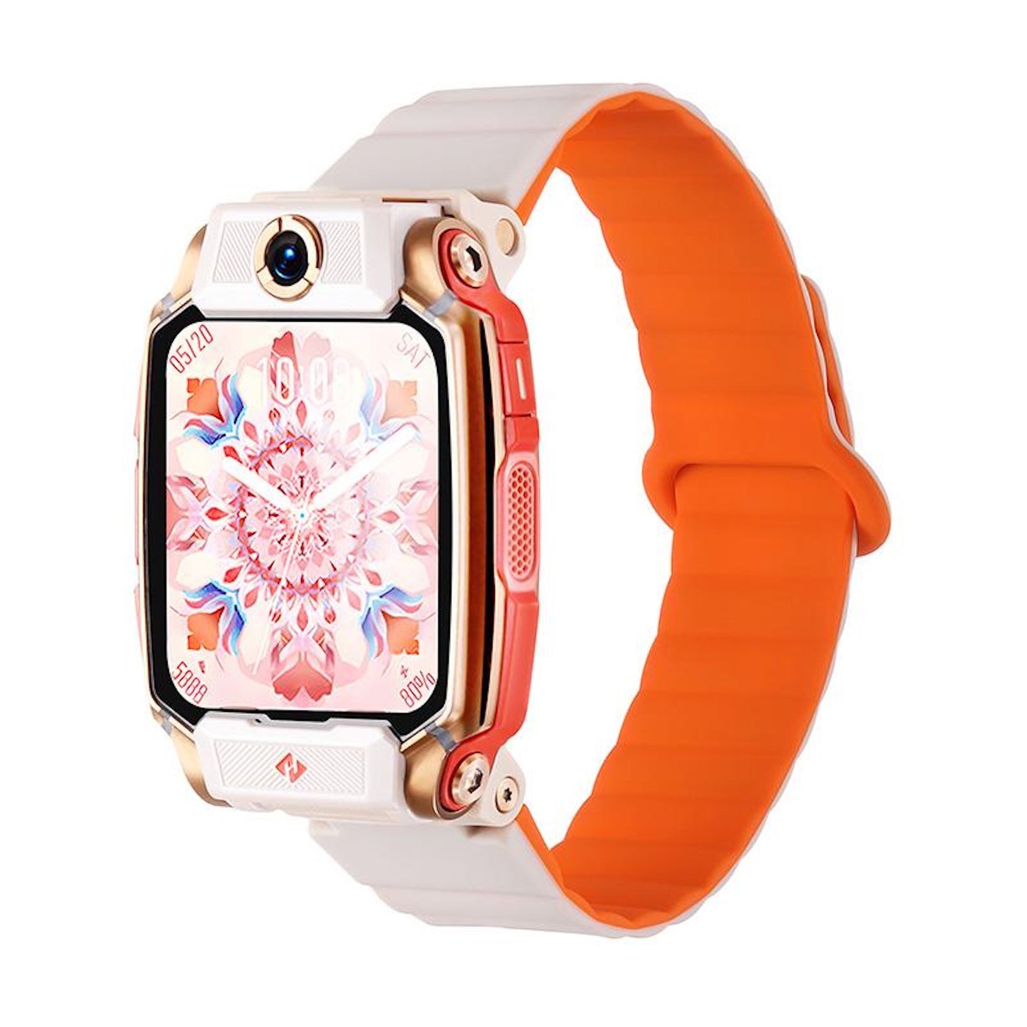 Wigento Smartwatch-Armband Für Imoo Watch Phone Series Two Color Magnetisches Silikon Armband, Magnetverschluss, zweifarbig, verstellbar