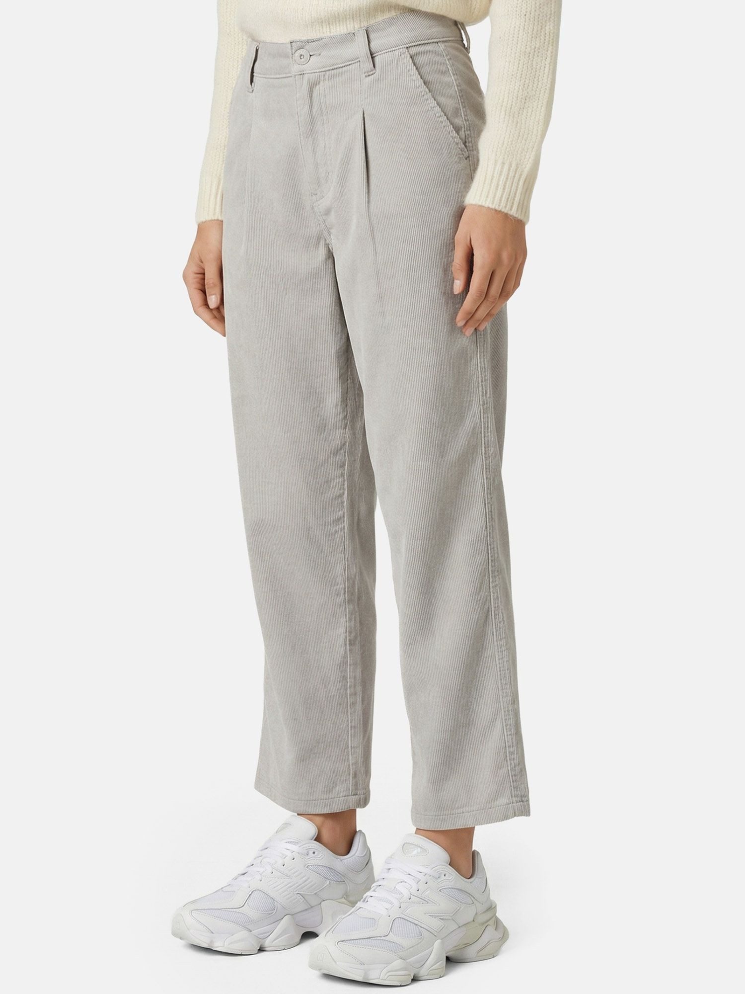 Tazzio Stoffhose F142 Cordhose mit Bundfalten, Wide Leg, hoher Bund – Bild 4 von 5