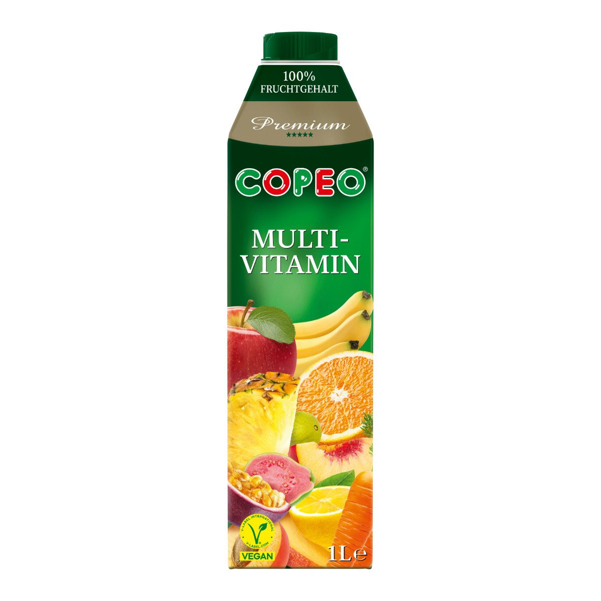 Copeo Saft, COPEO Multivitaminsaft enthält Früchte und Vitamine 1000ml 6er Pack