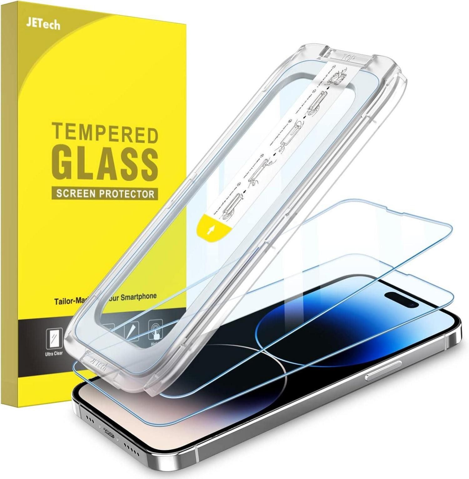 Displayschutzglas Schutzfolie iPhone 14 Pro 6,1 Zoll 2 Stück Displayschutz HD Klar