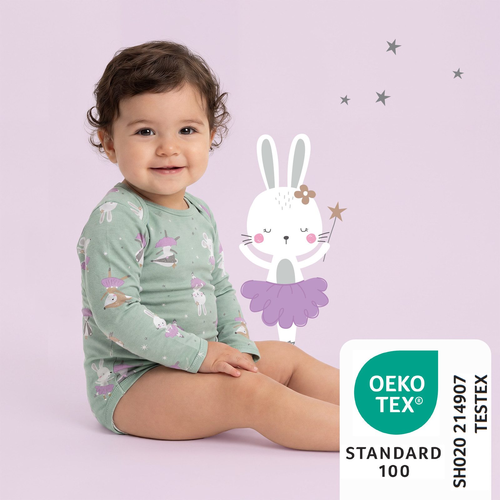 Schlummersack Langarmbody Bio Baby-Bodys langarm 3er-Pack OEKO-TEX zertifiziert
