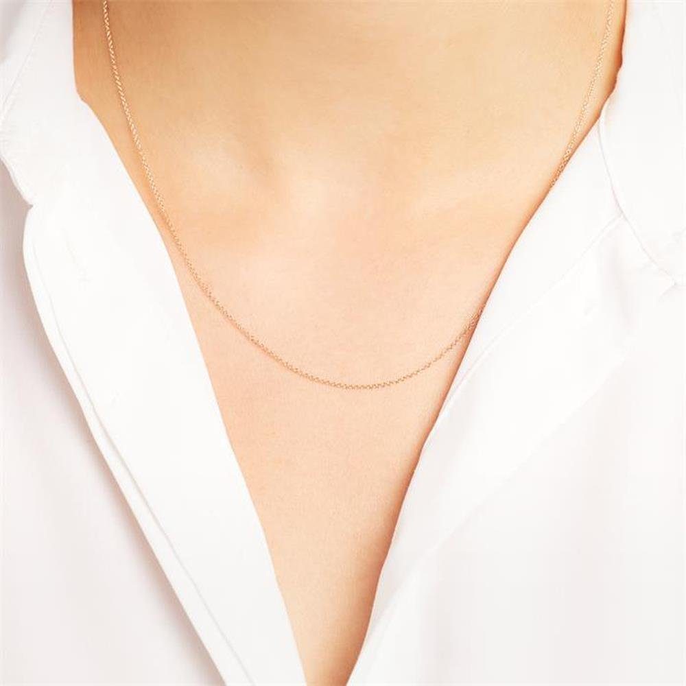 Unique Goldkette Roségoldene Ankerkette für Damen aus 585er Gold GC0018
