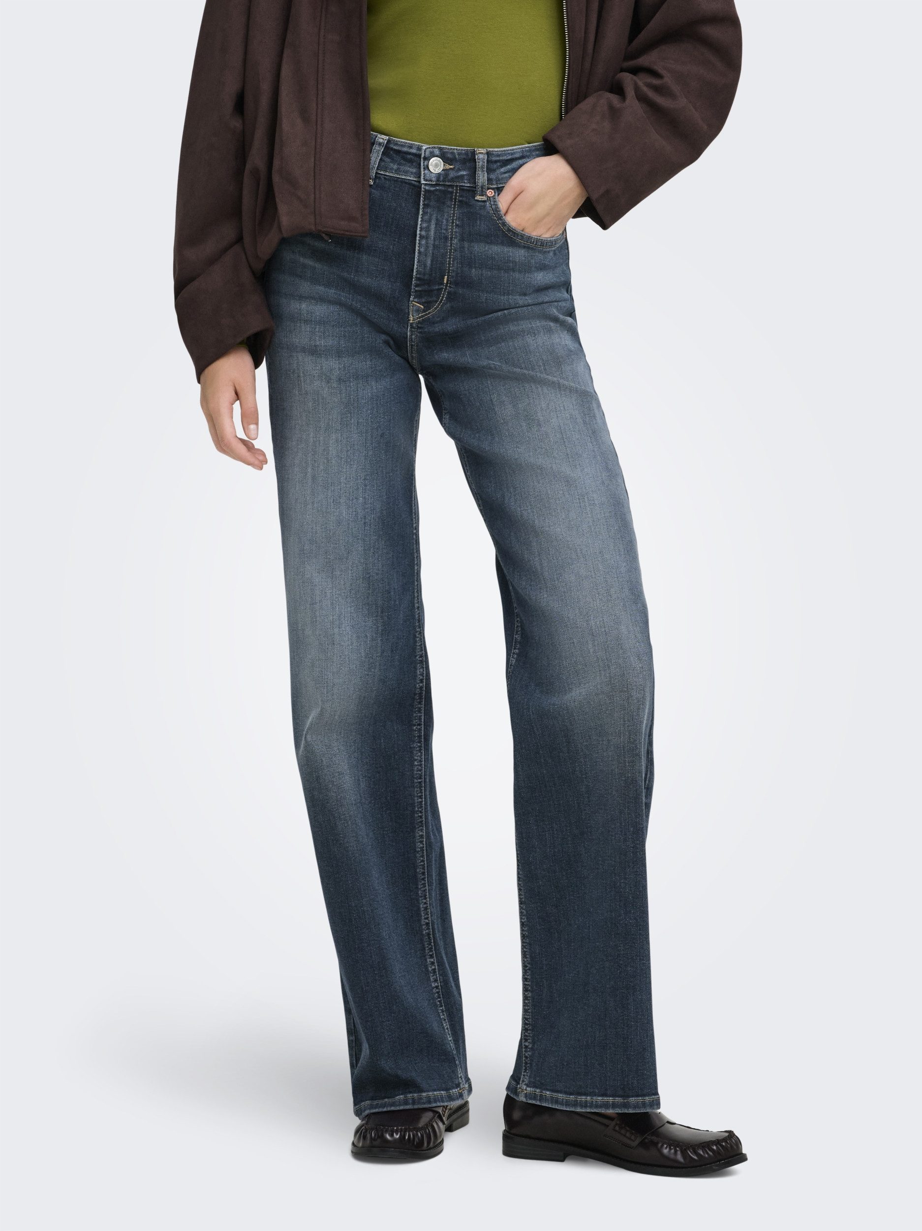 ONLY Slim-fit-Jeans ONLMADISON BLUSH HW WIDE DNM DOT529