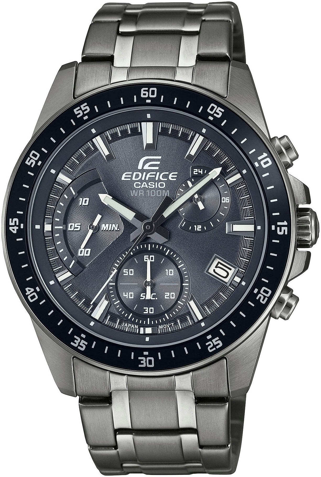 CASIO EDIFICE Chronograph, Quarzuhr, Armbanduhr, Herrenuhr, Stoppfunktion, bis 10 bar wasserdicht