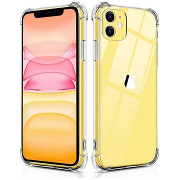 CoolGadget Handyhülle Anti Shock Rugged Case für Apple iPhone 11 6,1 Zoll, Slim Cover Kantenschutz Schutzhülle für iPhone 11 Hülle Transparent