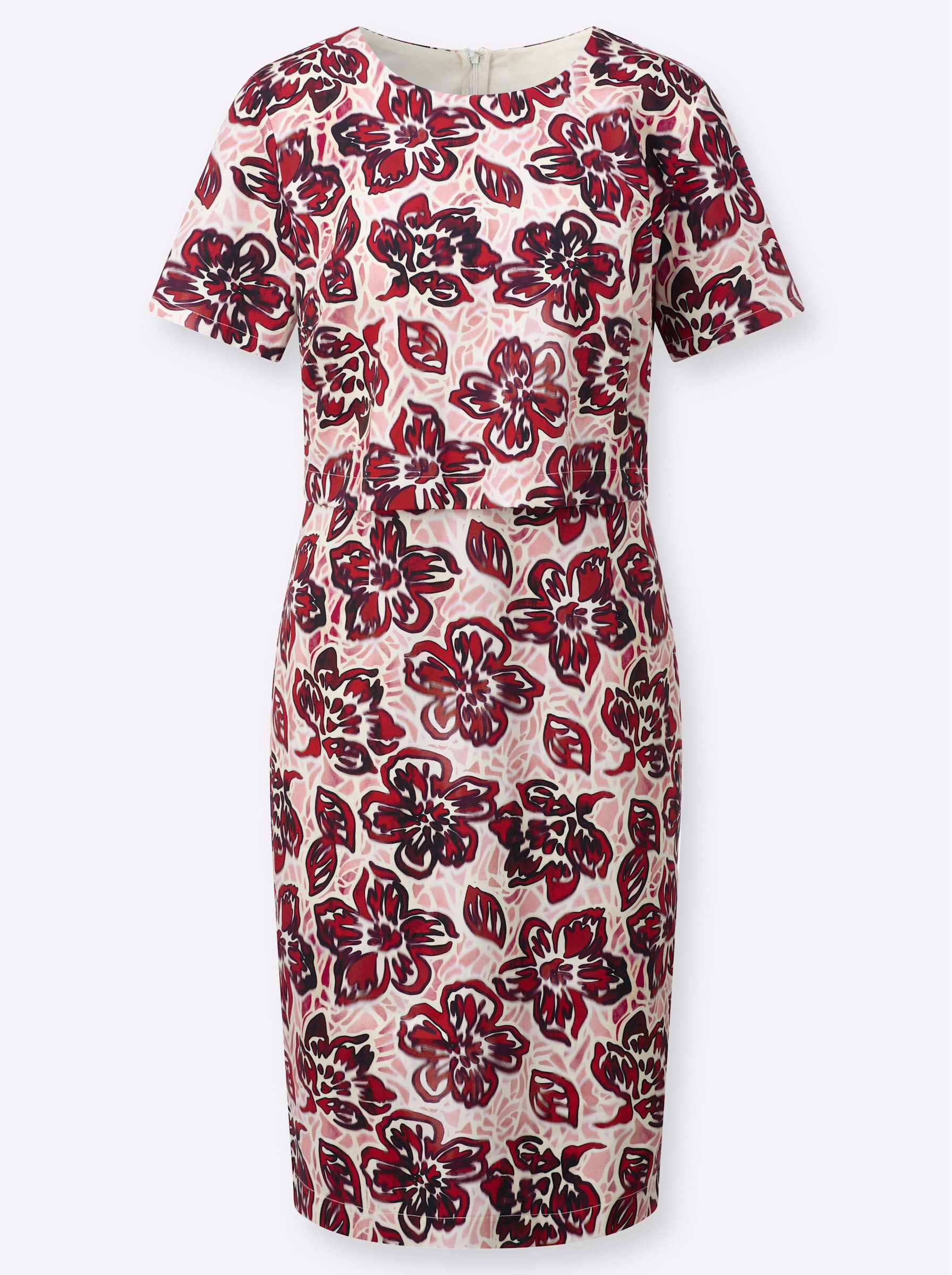 Etuikleid Webkleid Kurzarm