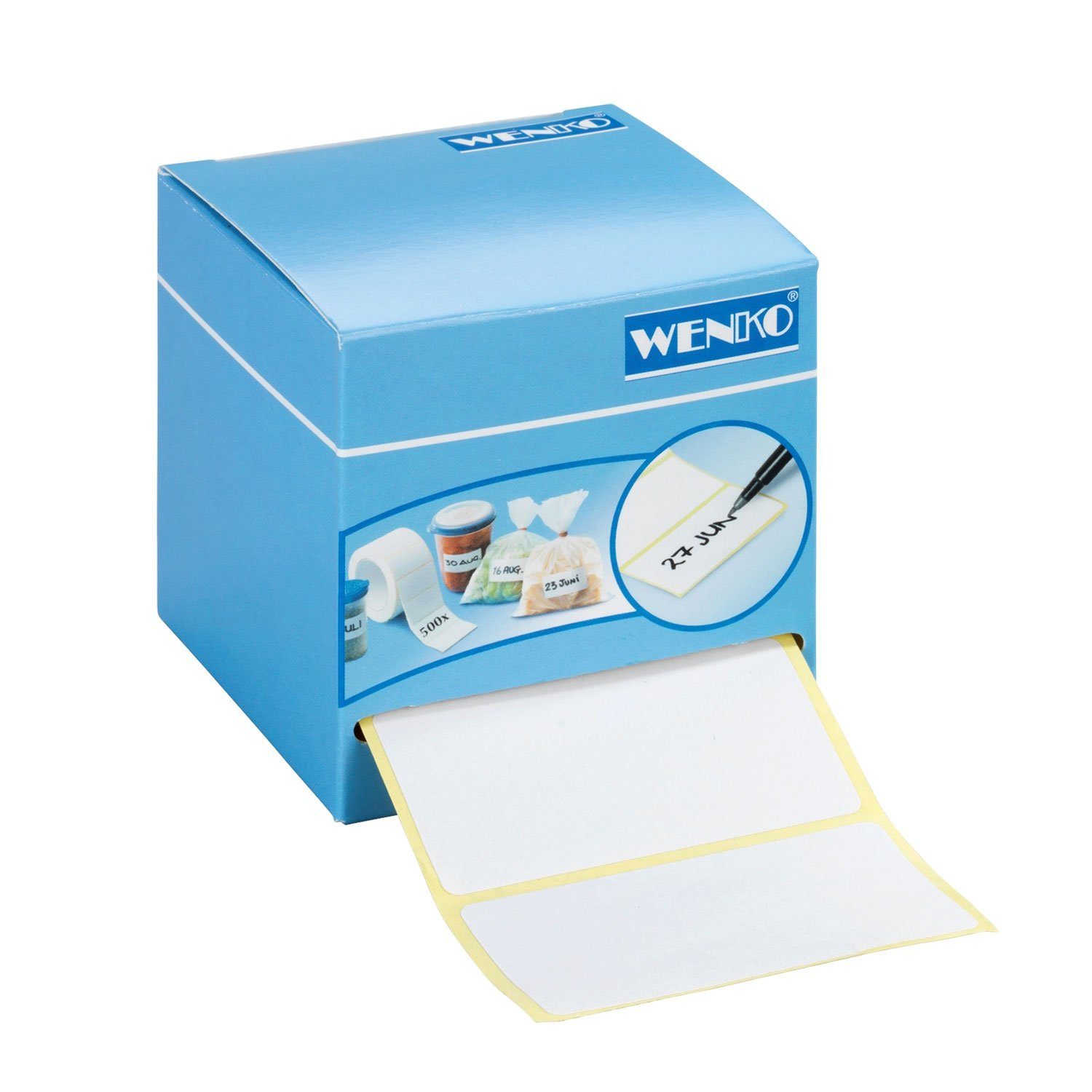 Maximex Küchenorganizer-Set Haftetiketten 500 Stk. in praktischer Spenderbox